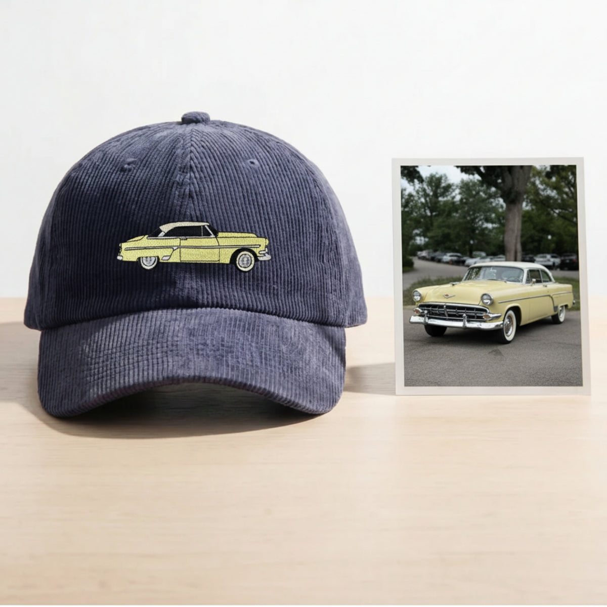 Custom Car Embroidered Hat - Personalized Auto Portrait Cap