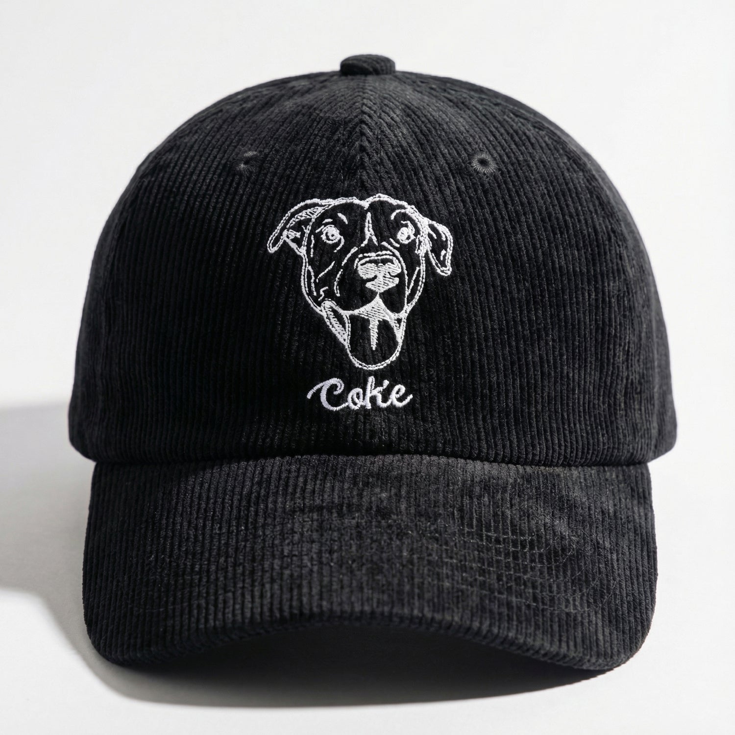 Custom Line Art Dog Hat - Minimal Outline Embroidered Dog Cap