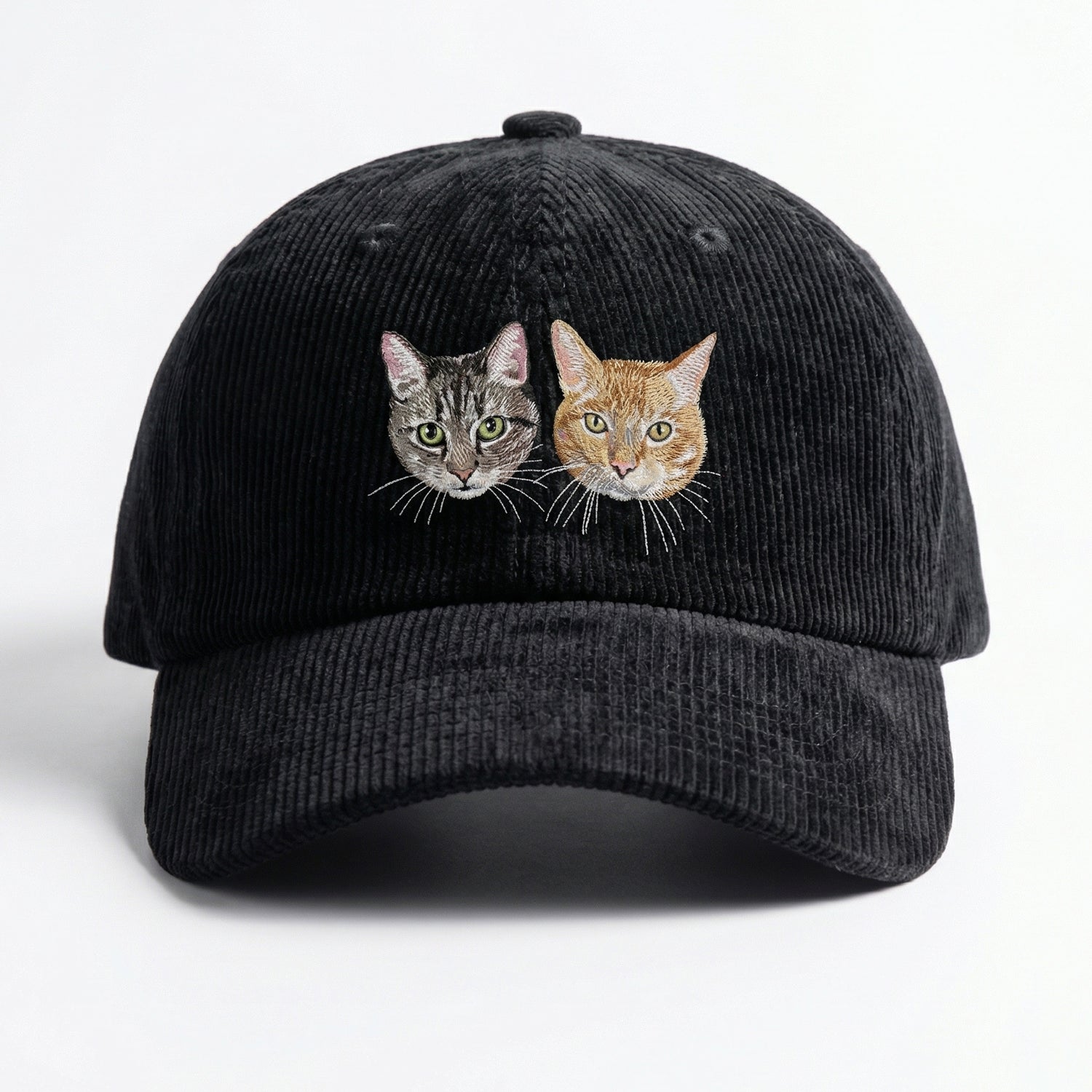 Custom Cat Face Hat - Personalized Cat Portrait & Name Cap