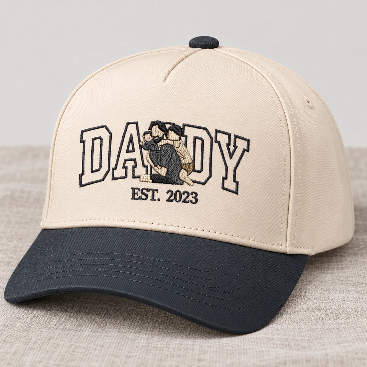 Custom Daddy Hat, Full Color Photo Embroidered Snapback