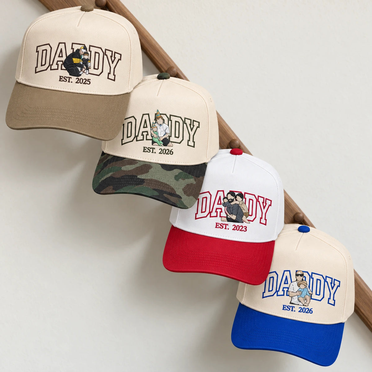 Custom Daddy Hat, Full Color Photo Embroidered Snapback
