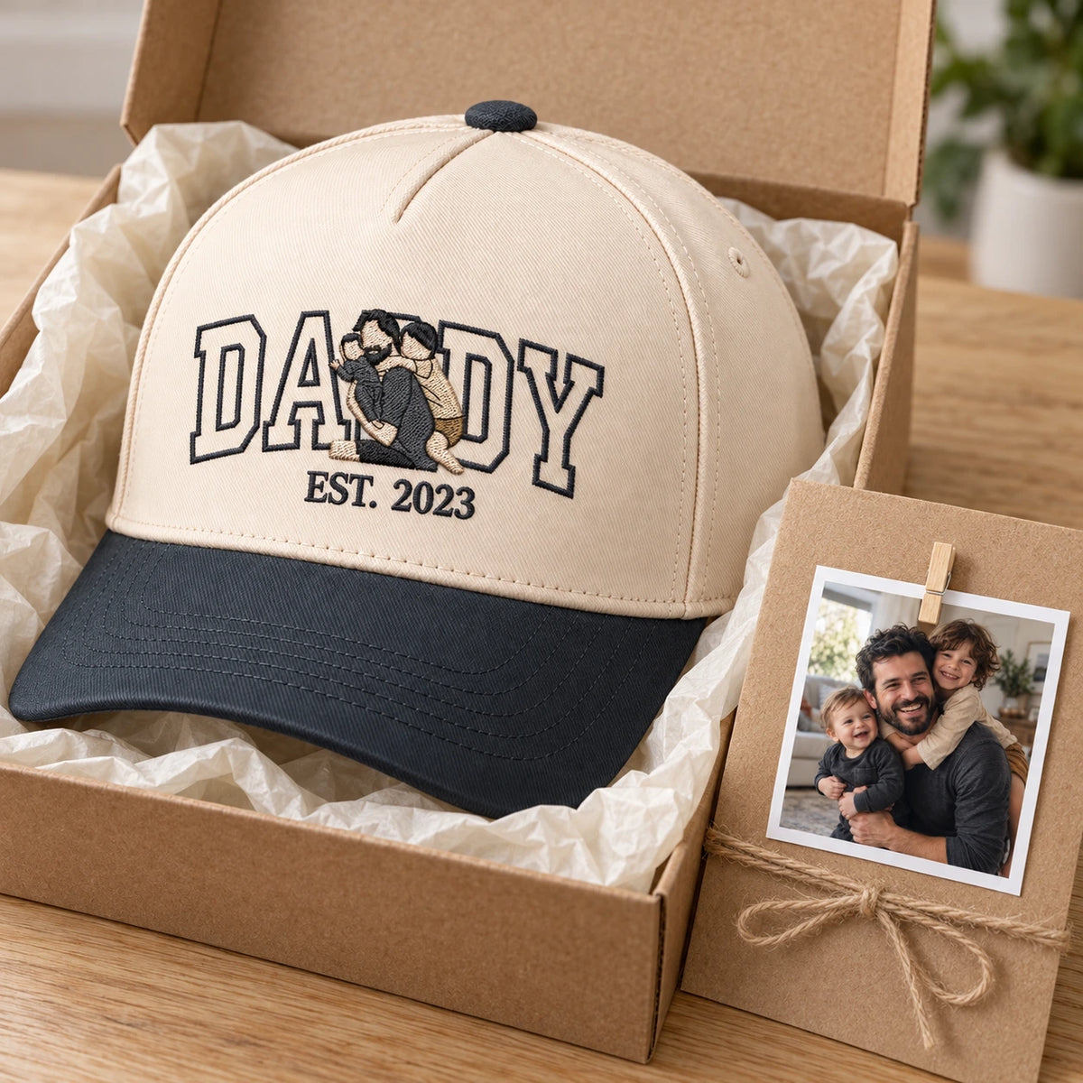Custom Daddy Hat, Full Color Photo Embroidered Snapback