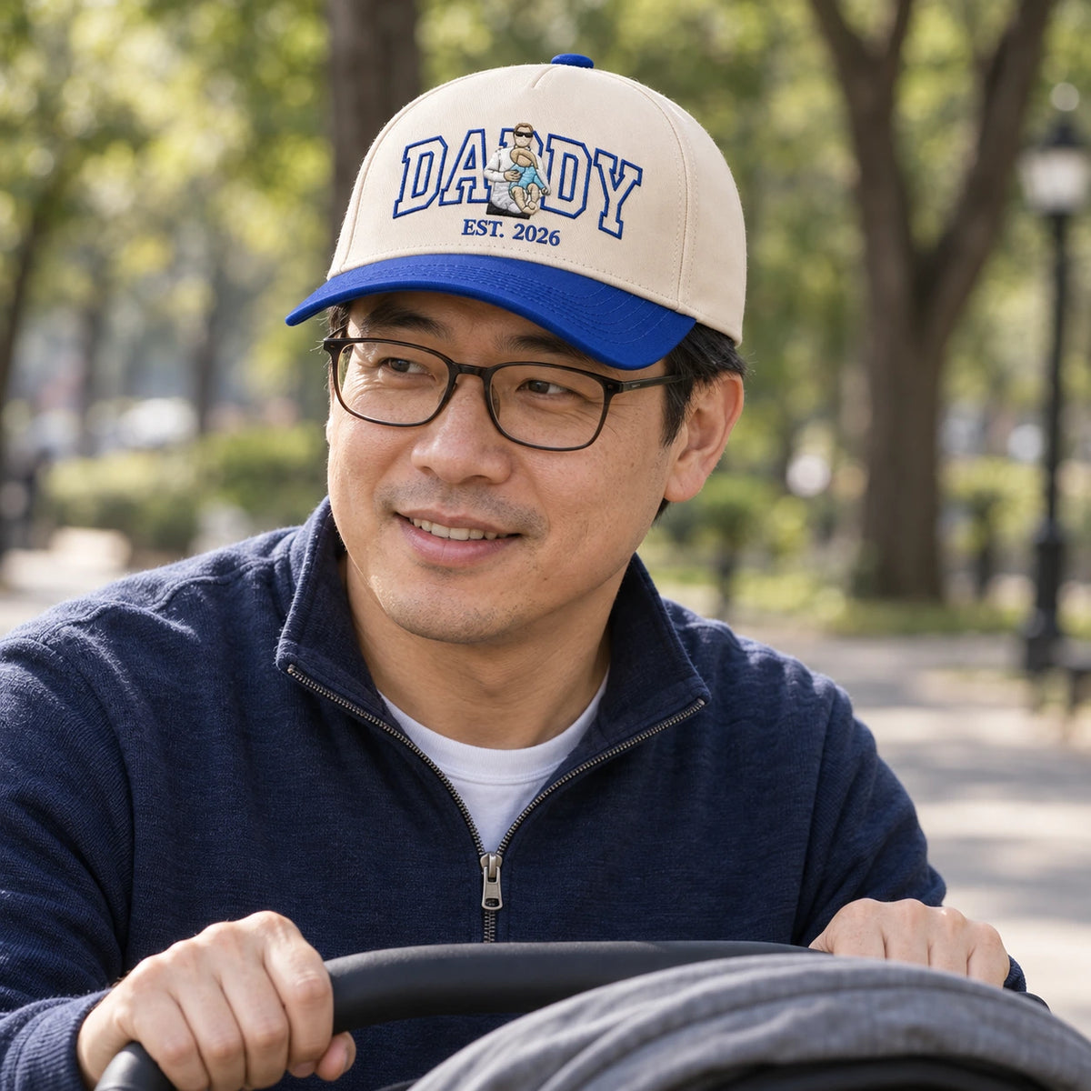 Custom Daddy Hat, Full Color Photo Embroidered Snapback