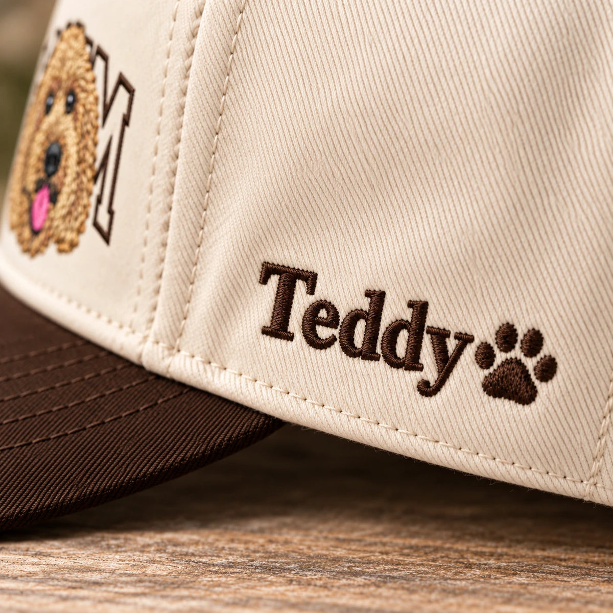 Custom Dog Mom Hat, Photo Portrait Embroidered Cap