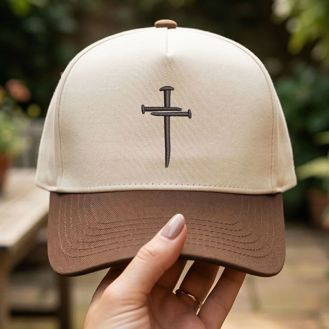Custom Embroidered 3 Nails Cross Snapback Hat