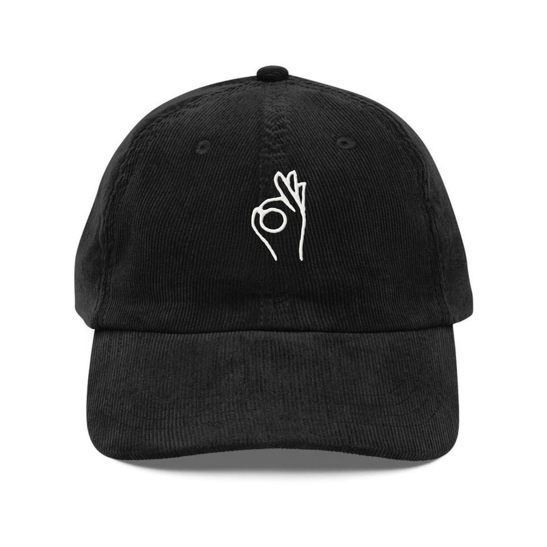 Custom Embroidered A Ok Dad Hat - Hand Sign Emoji Meme Cap