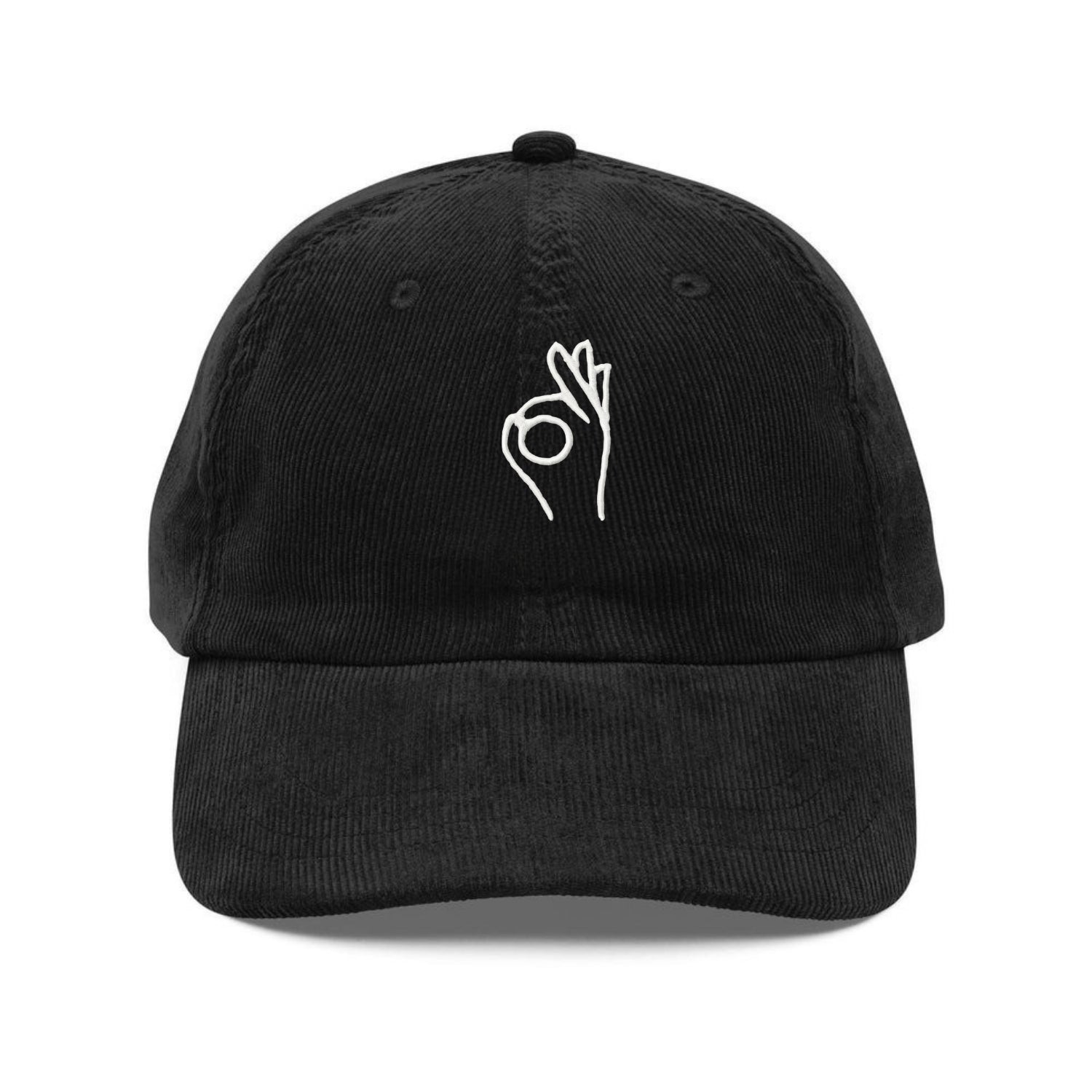 Custom Embroidered A Ok Dad Hat - Hand Sign Emoji Meme Cap