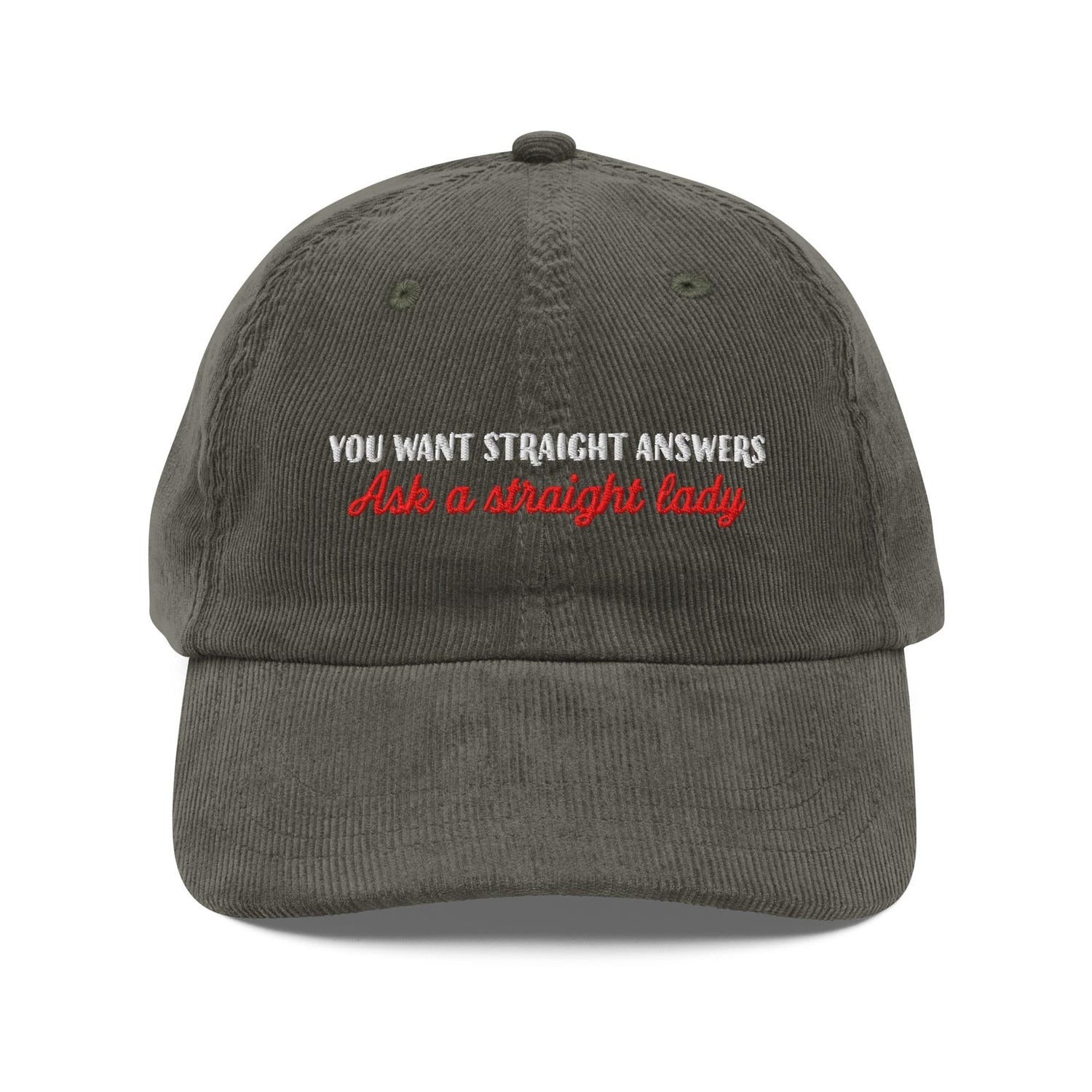Custom Embroidered Agatha Wants Straight Answers Distressed Hat