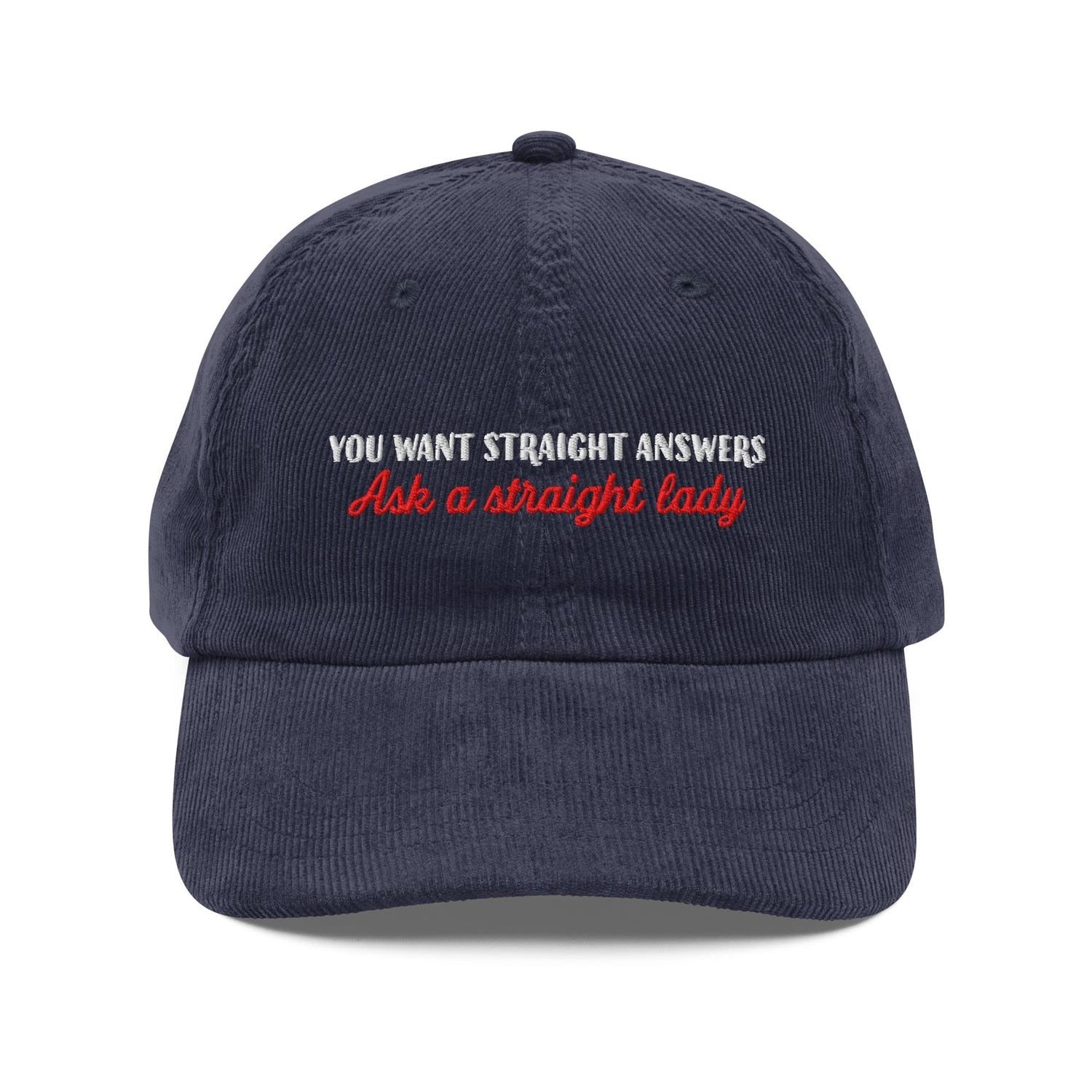 Custom Embroidered Agatha Wants Straight Answers Distressed Hat