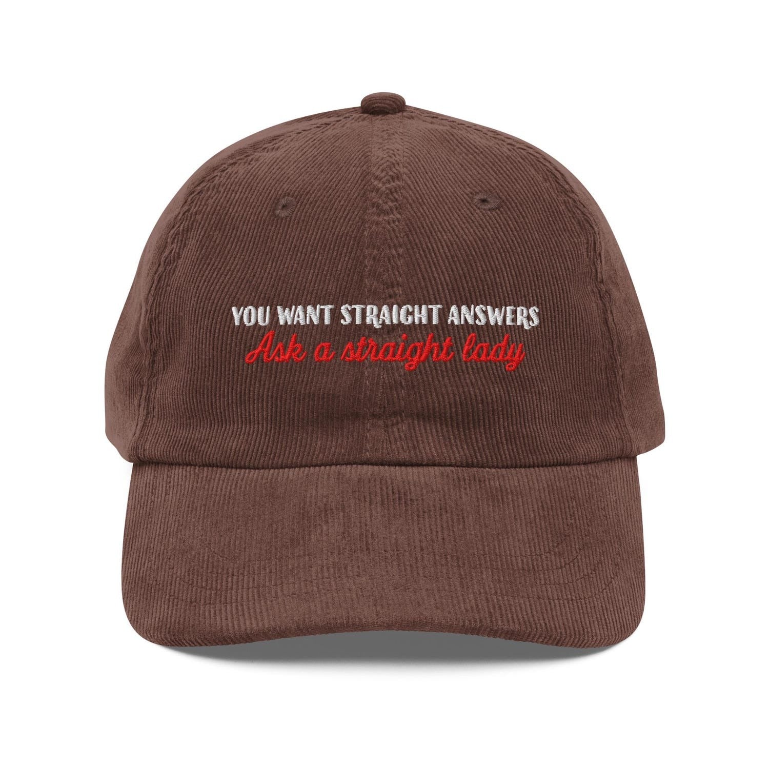 Custom Embroidered Agatha Wants Straight Answers Distressed Hat