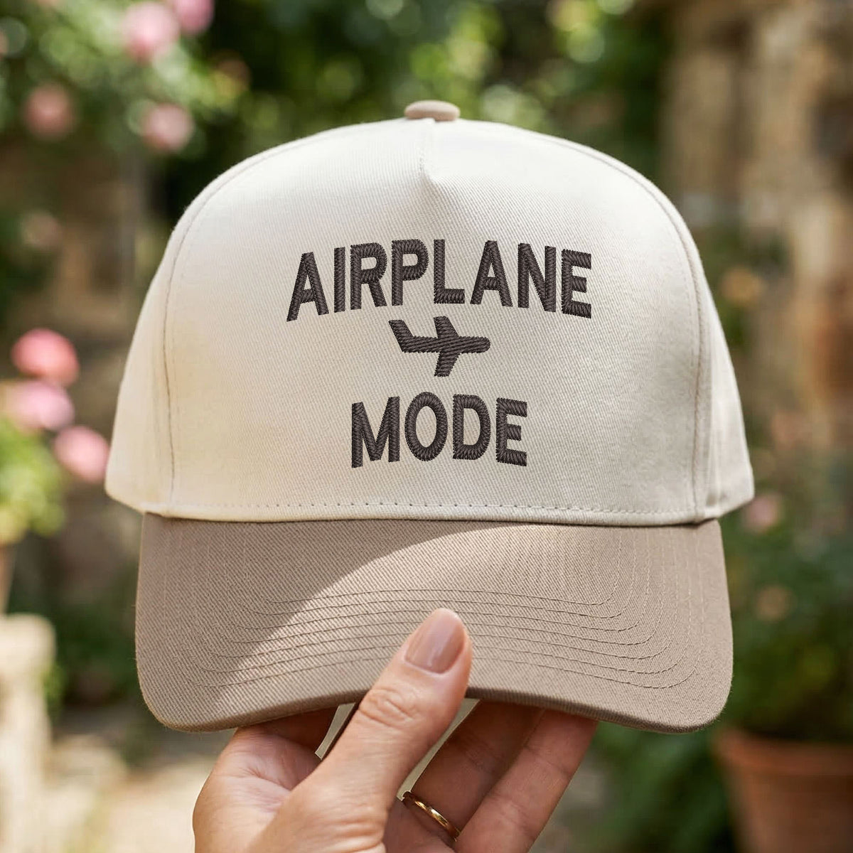 Custom Embroidered Airplane Mode Snapback Hat