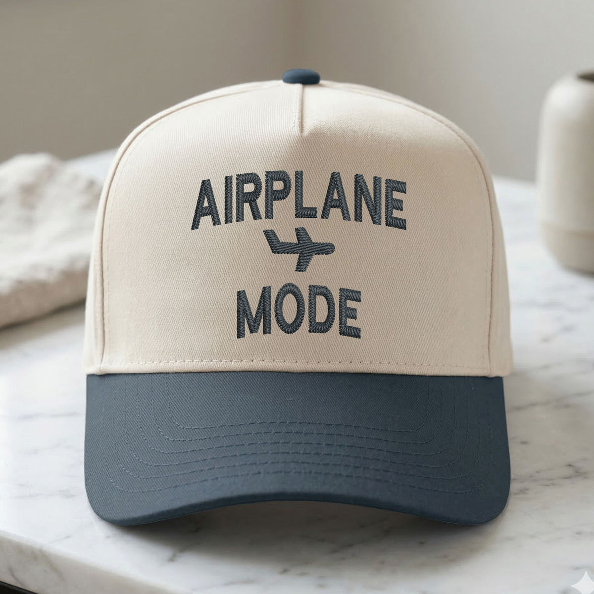 Custom Embroidered Airplane Mode Snapback Hat