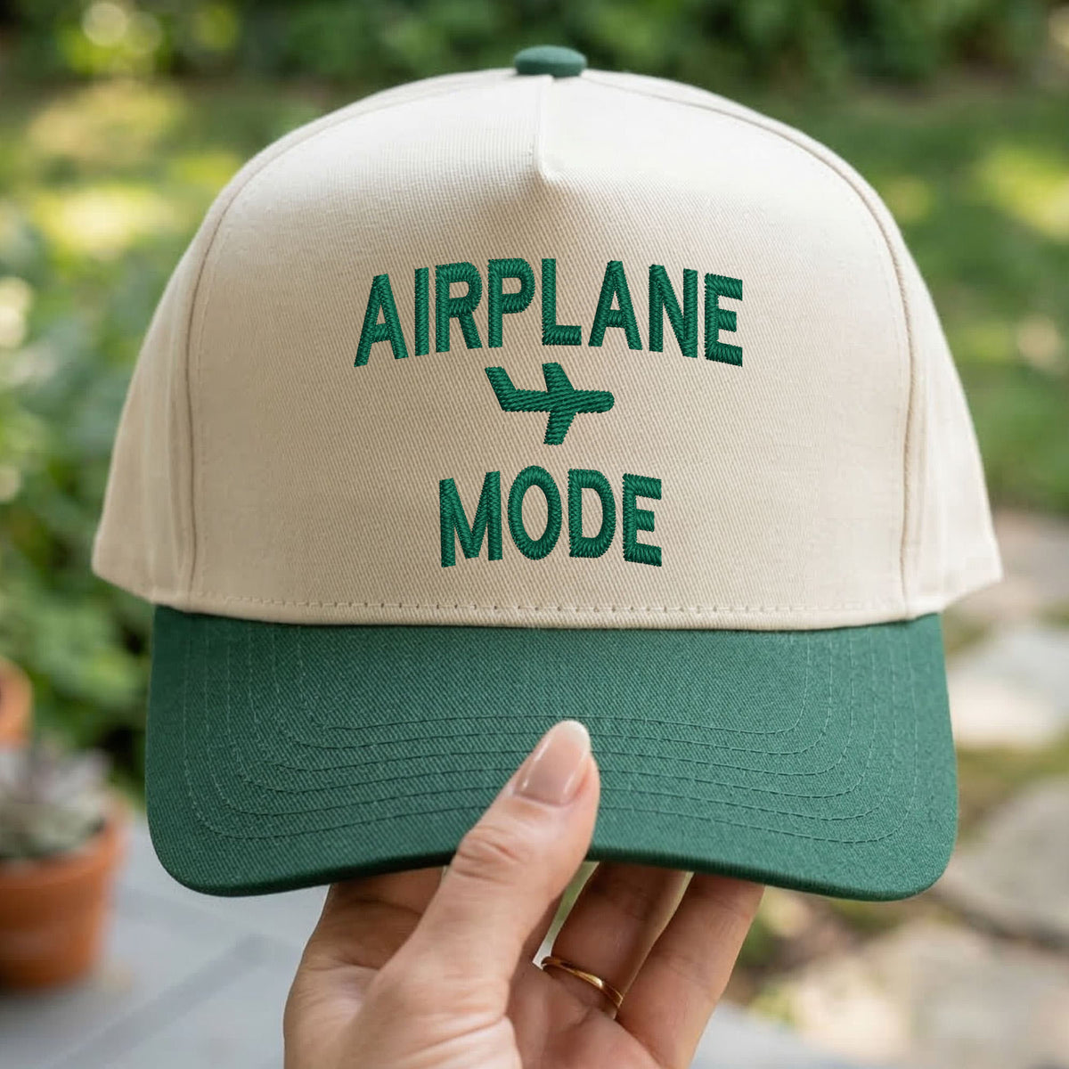 Custom Embroidered Airplane Mode Snapback Hat