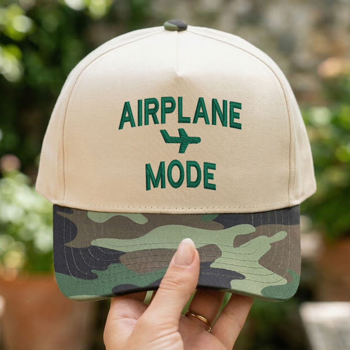 Custom Embroidered Airplane Mode Snapback Hat