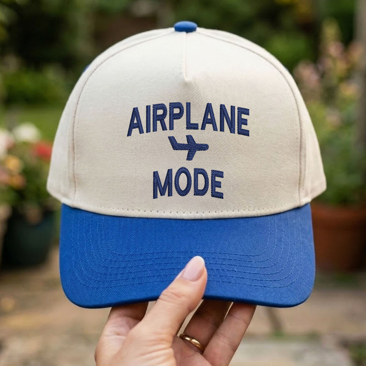 Custom Embroidered Airplane Mode Snapback Hat
