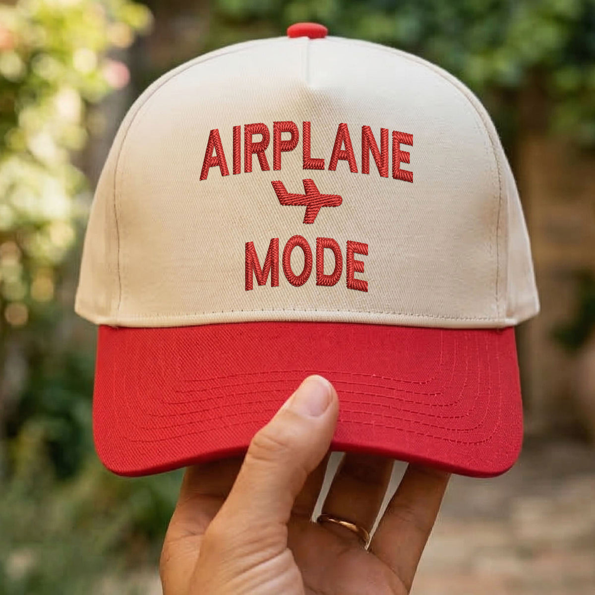 Custom Embroidered Airplane Mode Snapback Hat
