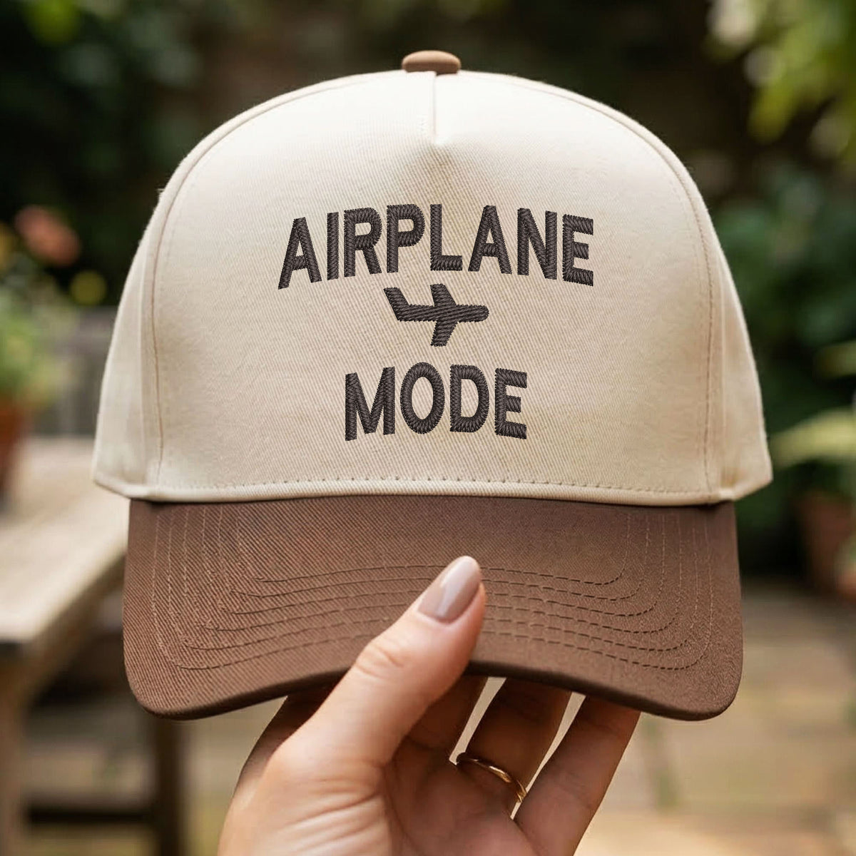 Custom Embroidered Airplane Mode Snapback Hat