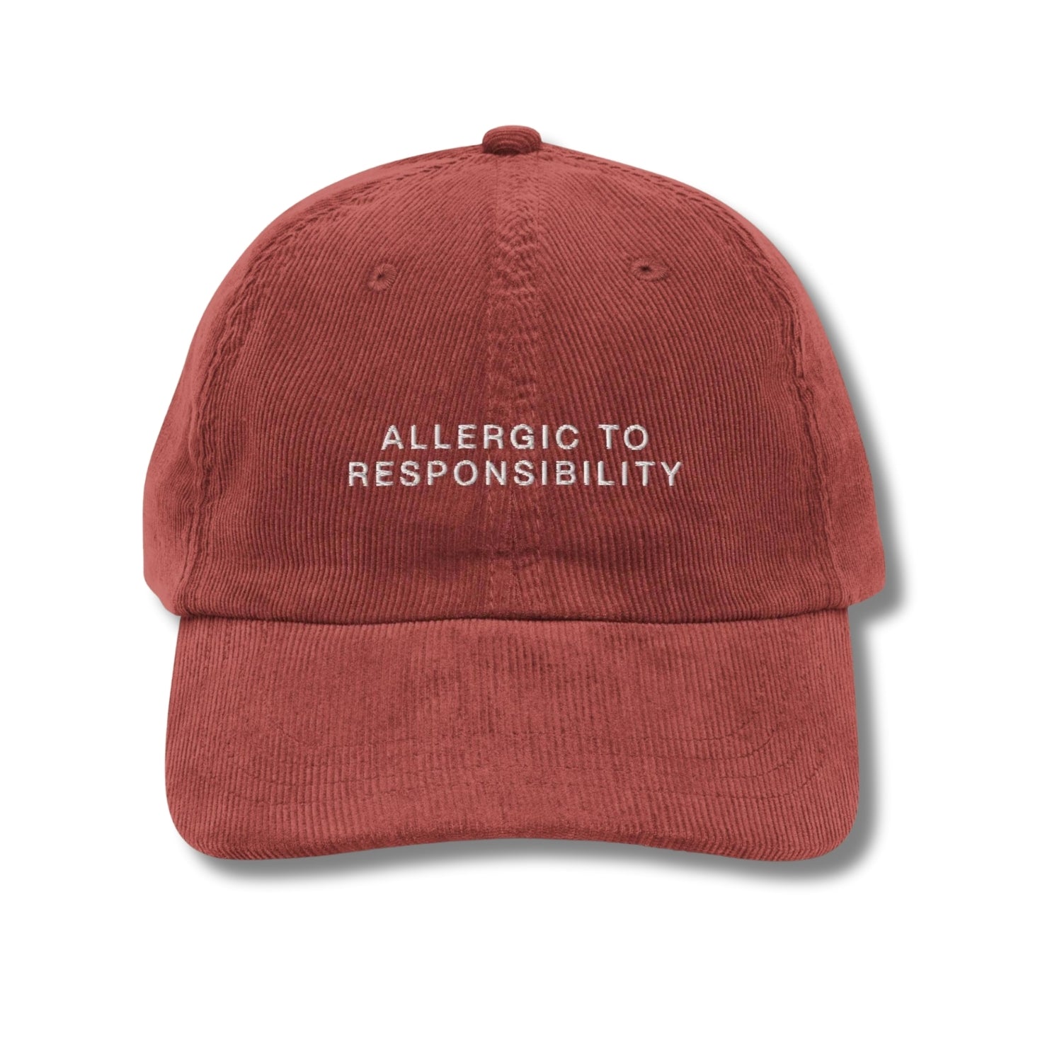 Custom Embroidered Allergic To Responsibility Hat