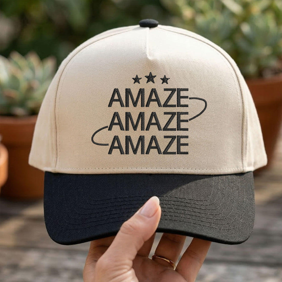 Custom Embroidered Amaze Amaze Amaze Snapback Hat