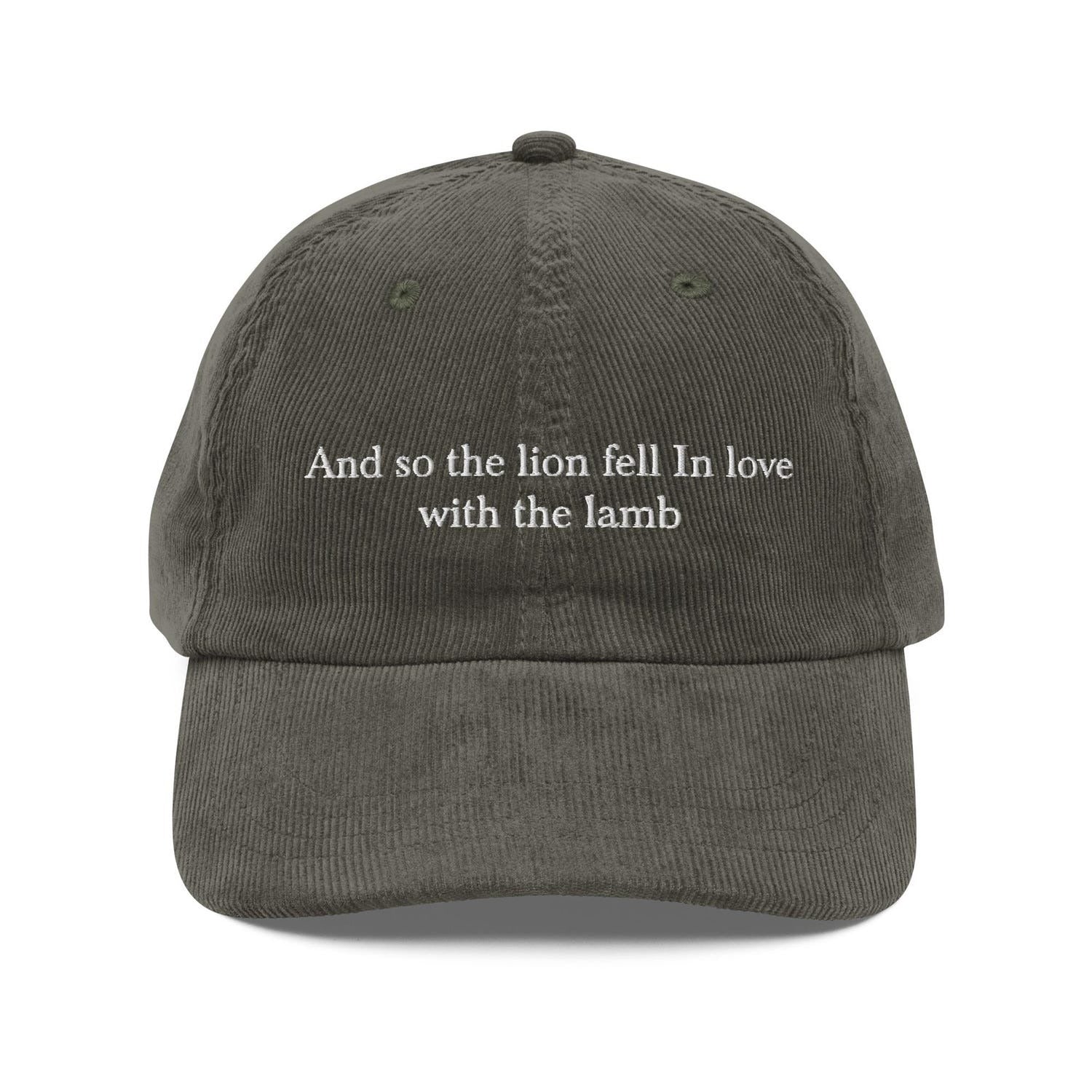 Custom Embroidered And So The Lion Fell In Love With The Lamb Hat