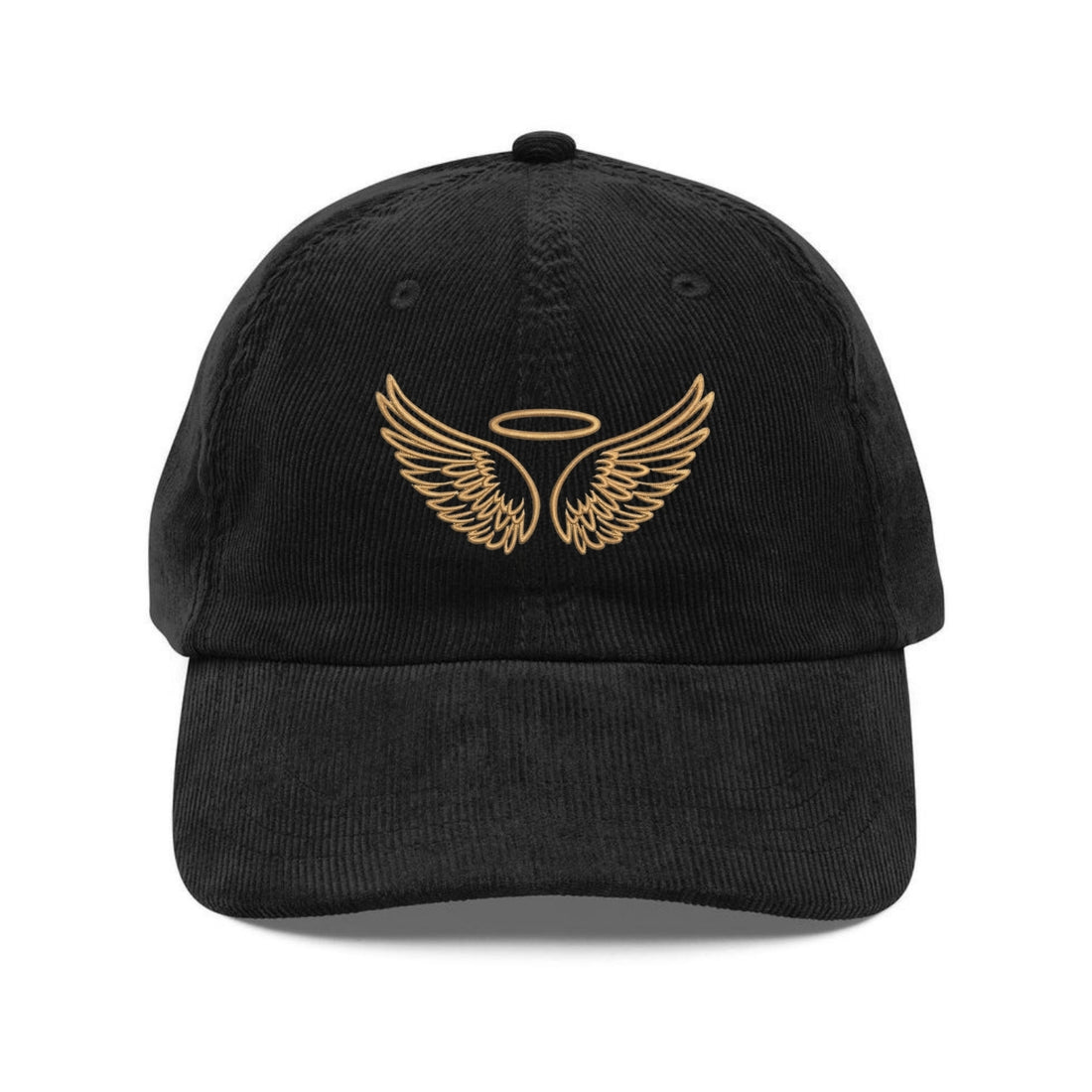 Custom Embroidered Angel Wings and Saint Halo Hat