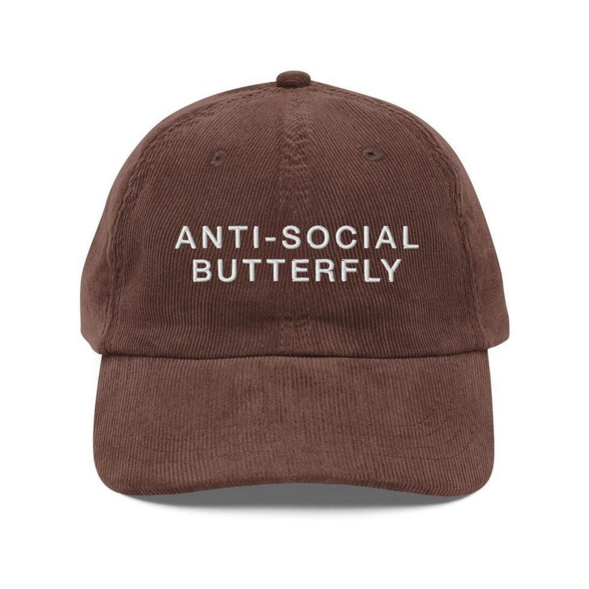 Custom Embroidered Anti-Social Butterfly Hat