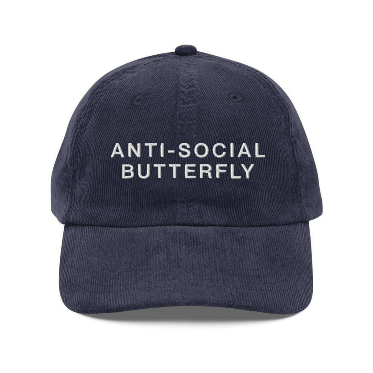 Custom Embroidered Anti-Social Butterfly Hat