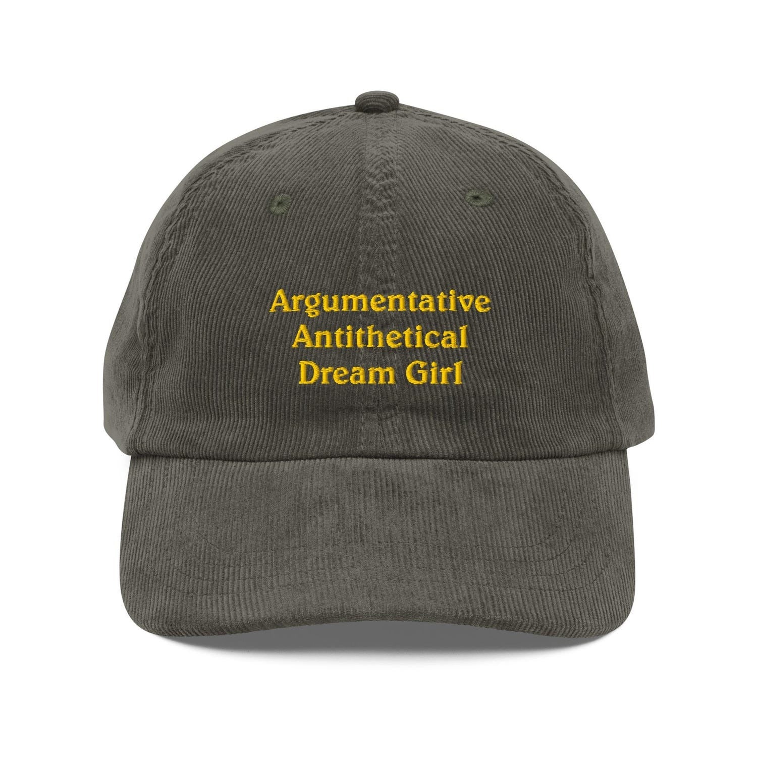 Custom Embroidered Argumentative Antithetical Dream Girl Hat