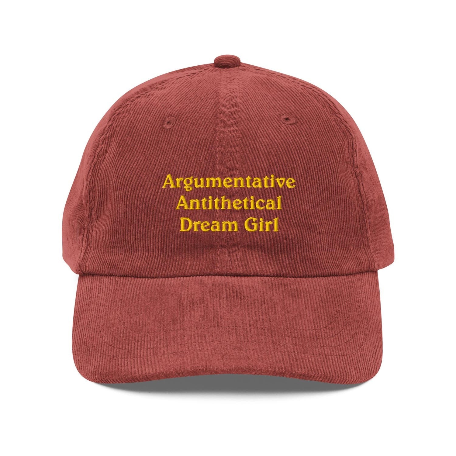 Custom Embroidered Argumentative Antithetical Dream Girl Hat