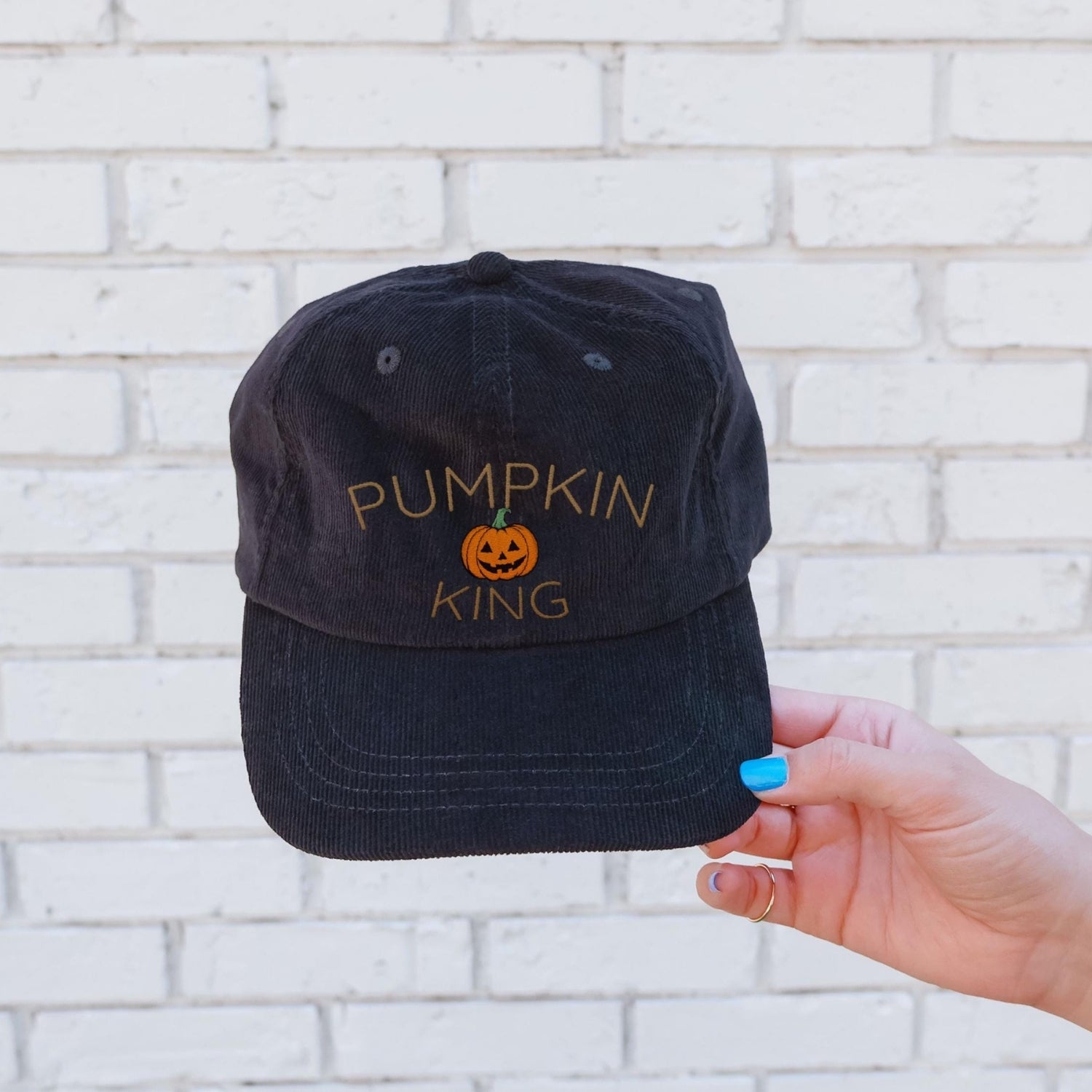 Custom Embroidered Pumpkin King Hat