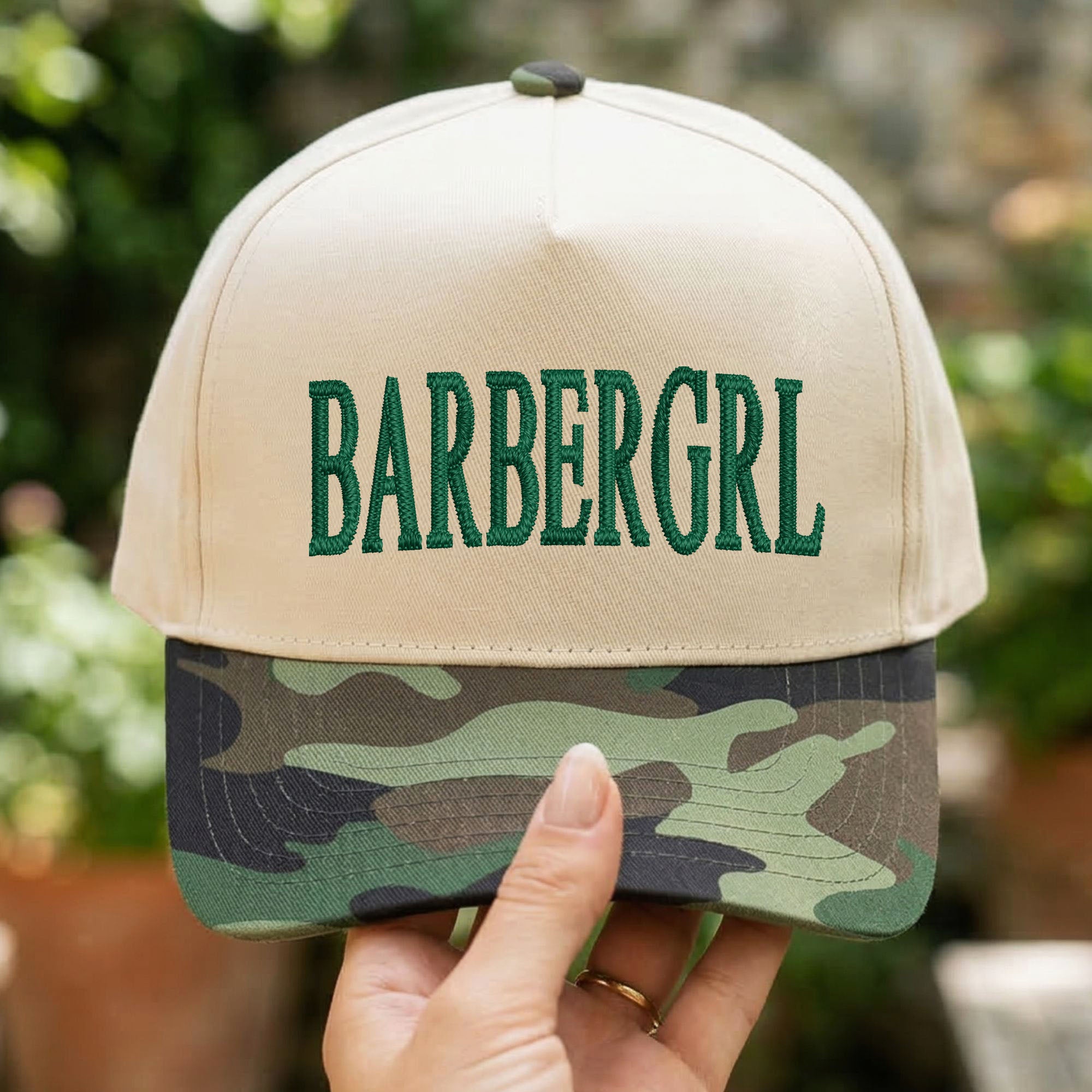 Custom Embroidered BARBERGRL Snapback Hat