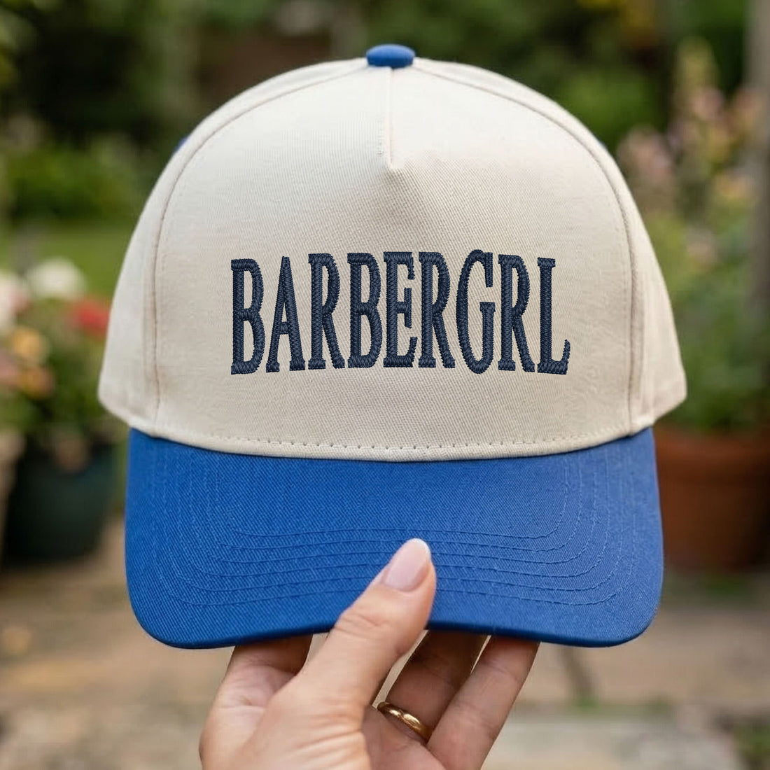 Custom Embroidered BARBERGRL Snapback Hat