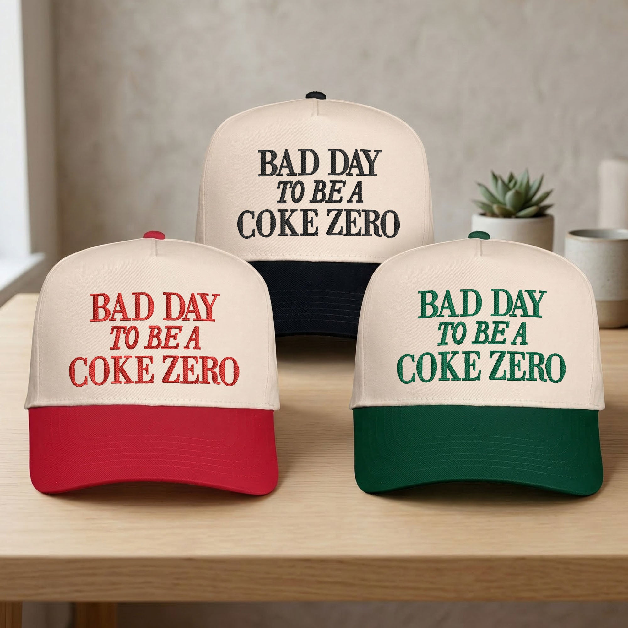 Custom Embroidered Bad Day To Be A Coke Zero Snapback Hat