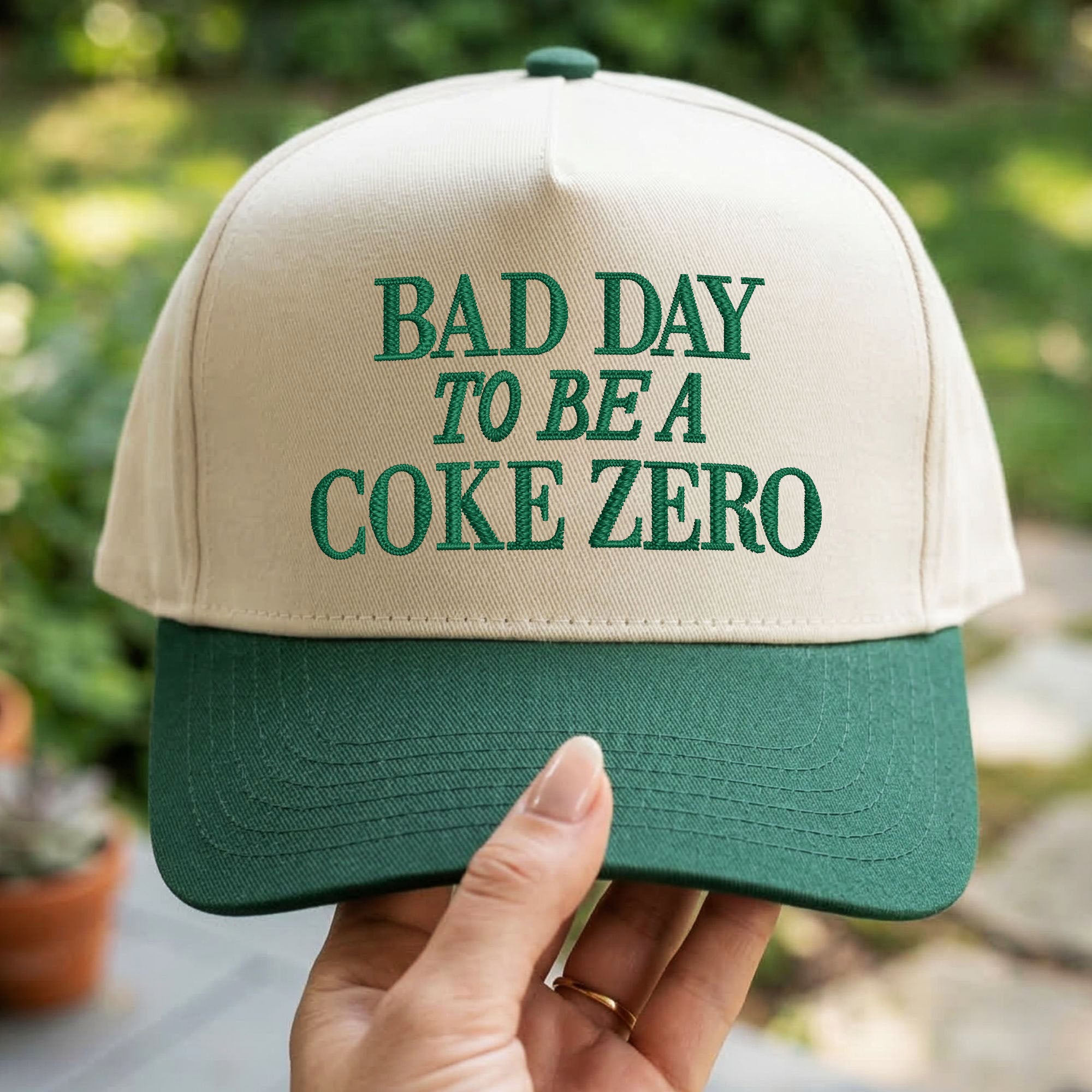Custom Embroidered Bad Day To Be A Coke Zero Snapback Hat