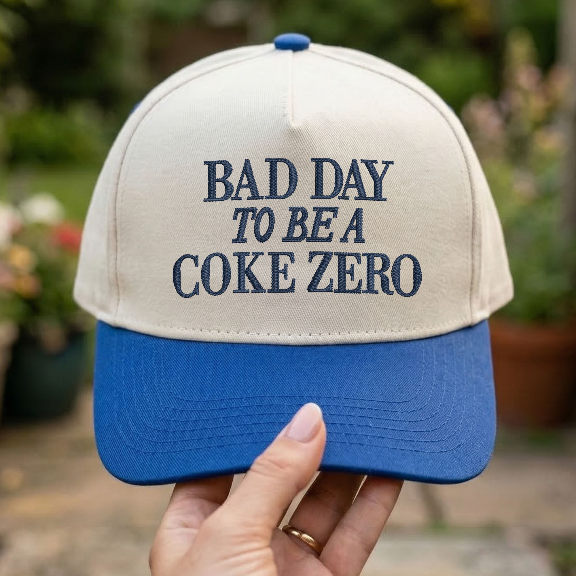 Custom Embroidered Bad Day To Be A Coke Zero Snapback Hat