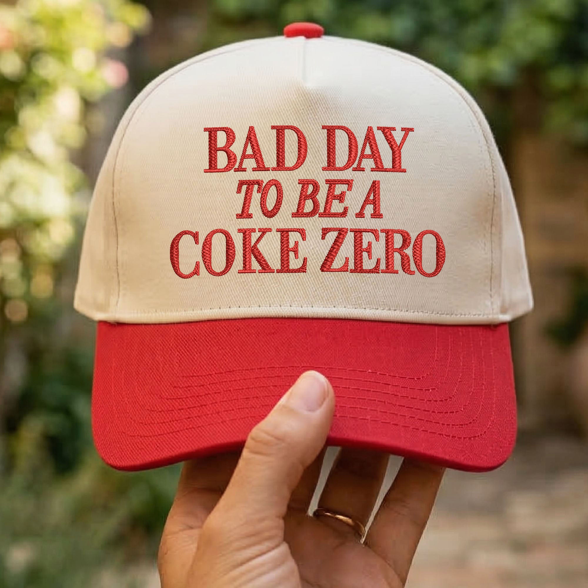 Custom Embroidered Bad Day To Be A Coke Zero Snapback Hat