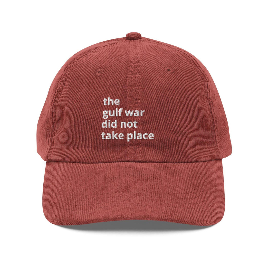 Custom Embroidered Baudrillard Philosophy Corduroy Hat