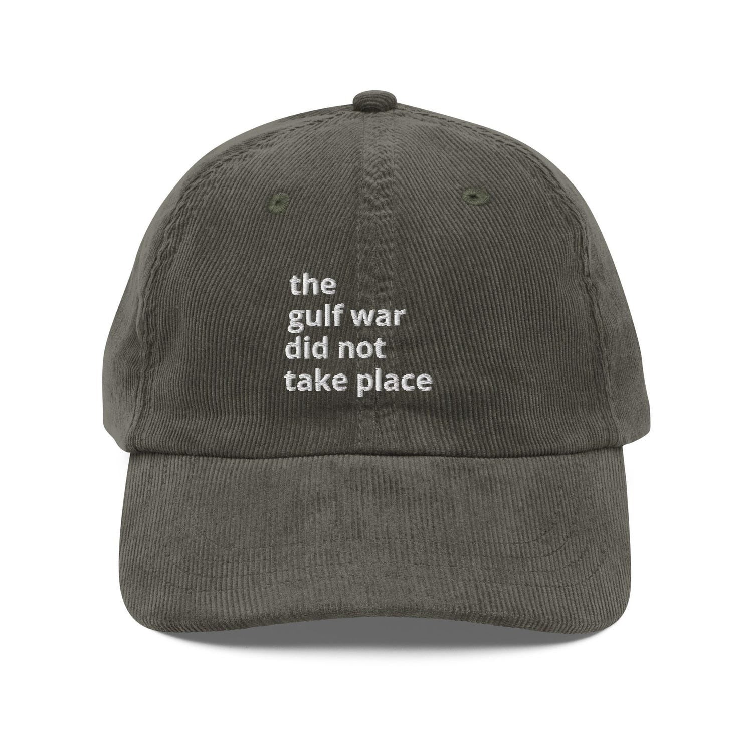 Custom Embroidered Baudrillard Philosophy Corduroy Hat