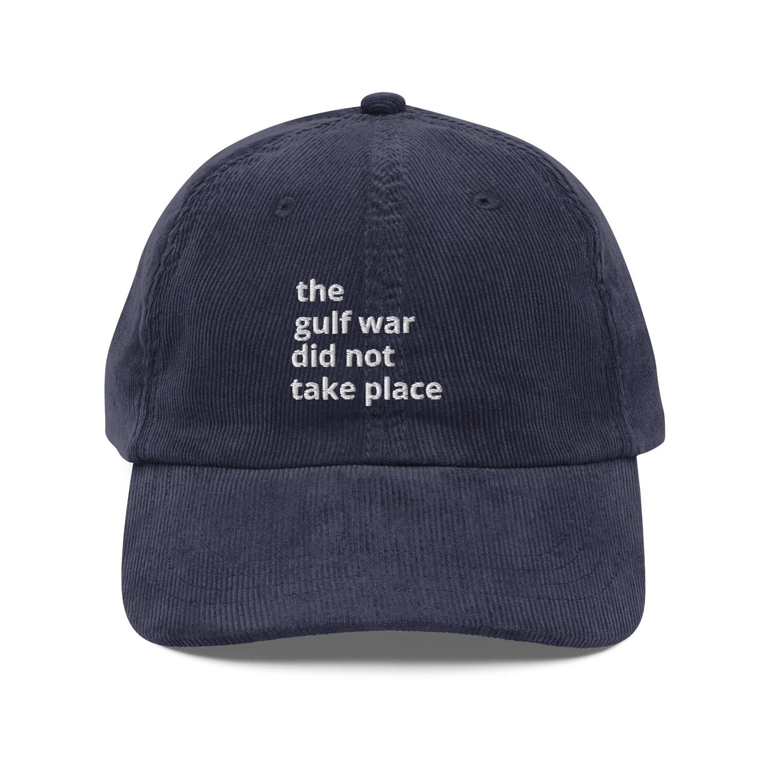 Custom Embroidered Baudrillard Philosophy Corduroy Hat