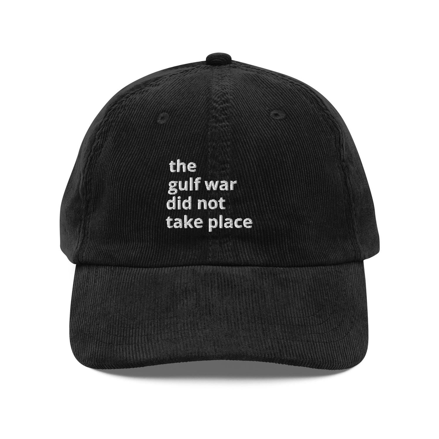 Custom Embroidered Baudrillard Philosophy Corduroy Hat