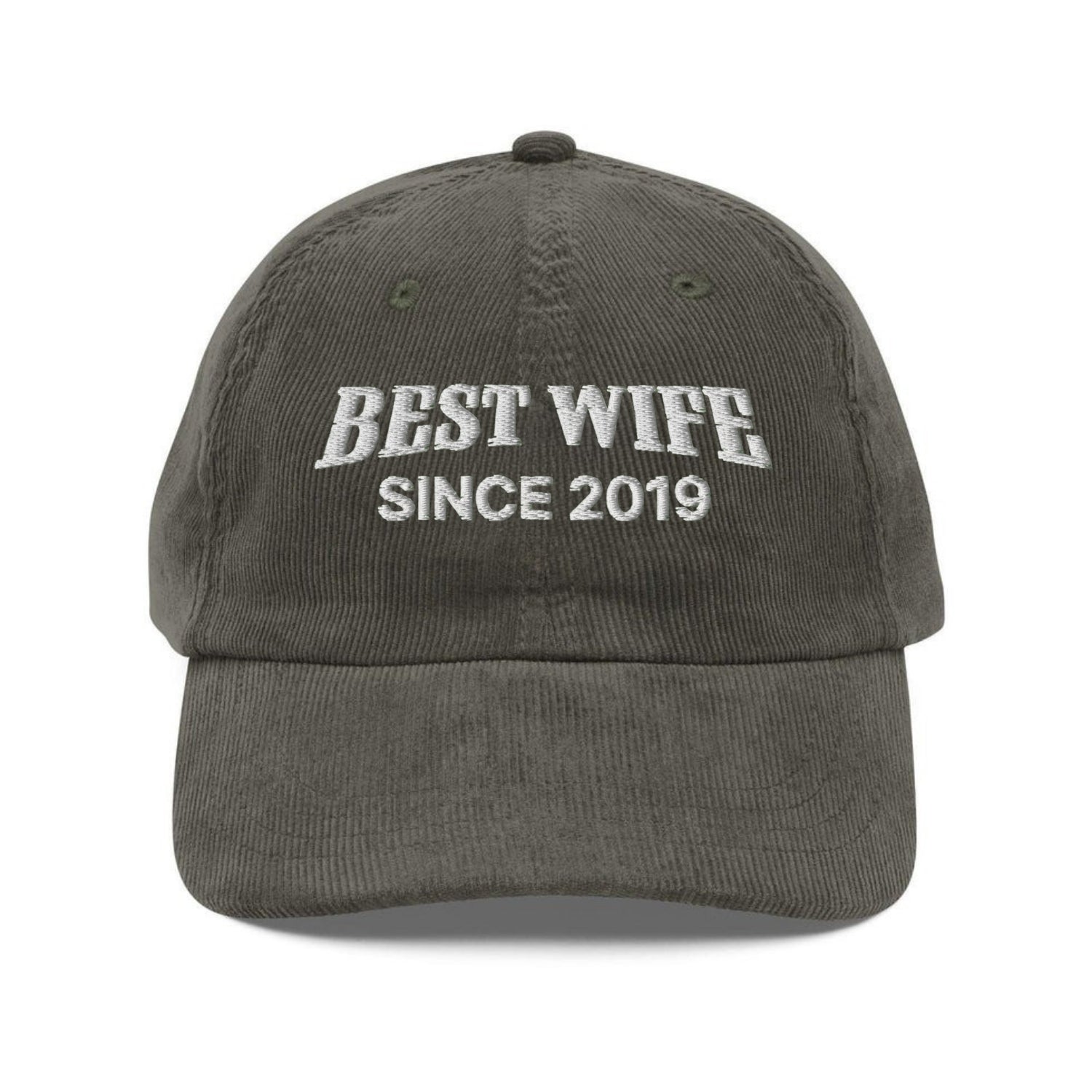 Custom Embroidered Best Wife Hat - Personalized Year Anniversary