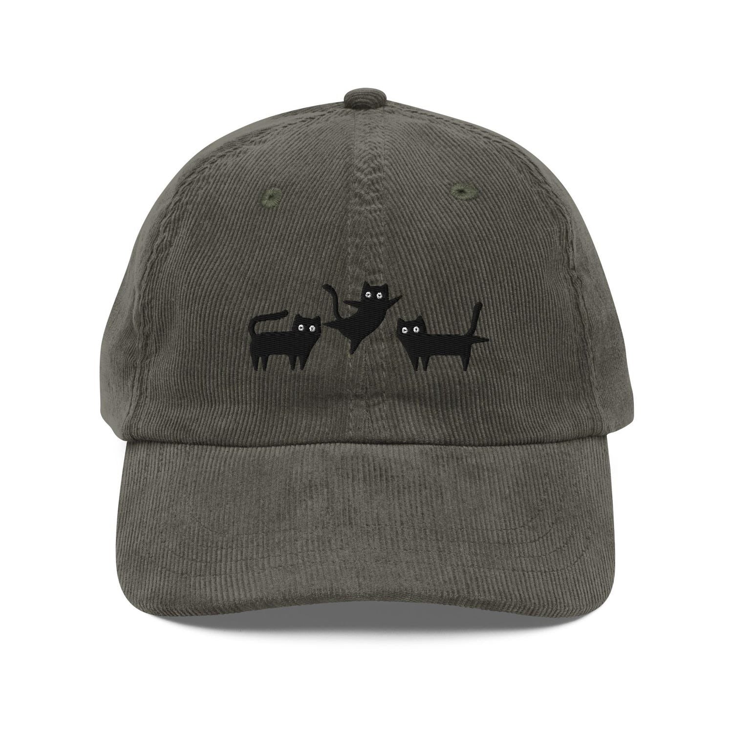 Custom Embroidered Black Cat Hat
