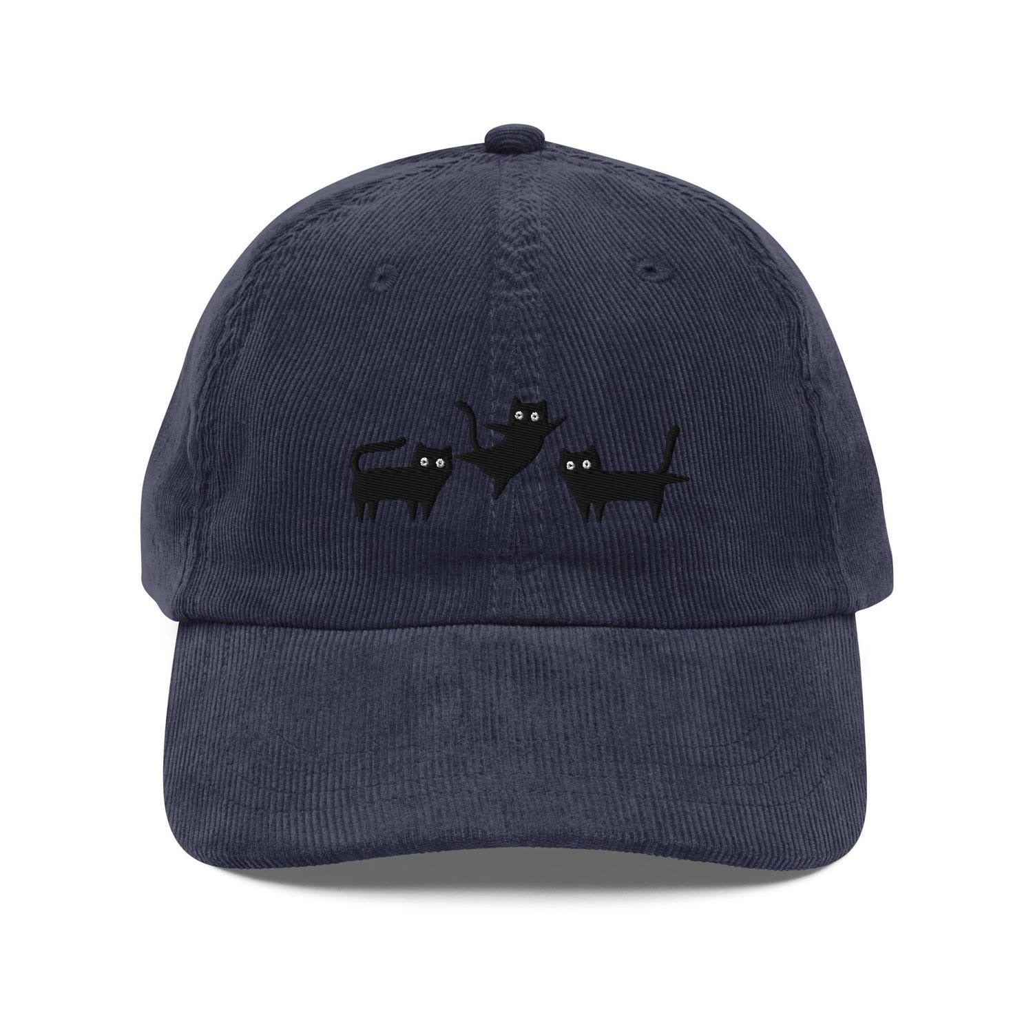 Custom Embroidered Black Cat Hat