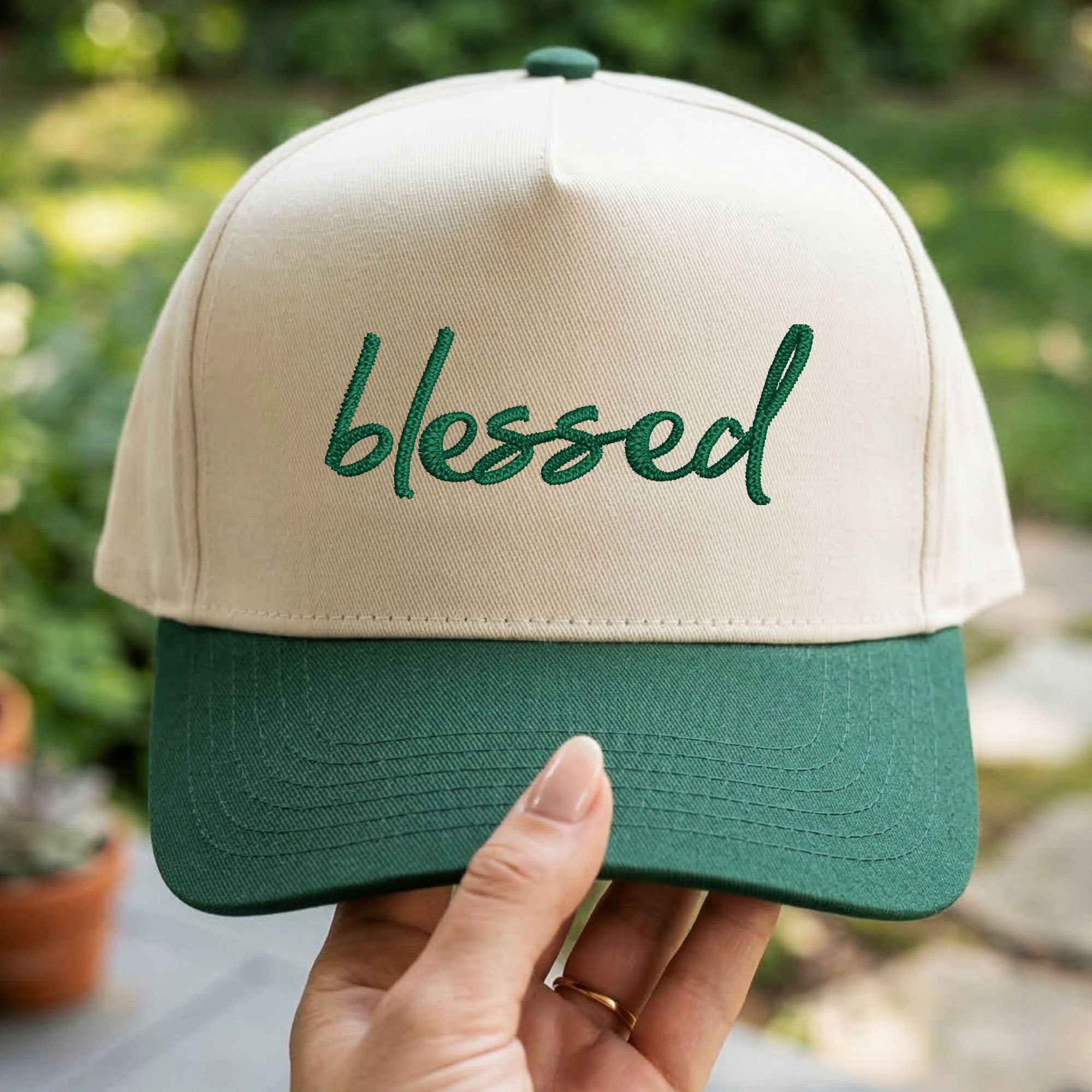 Custom Embroidered Blessed Snapback Hat