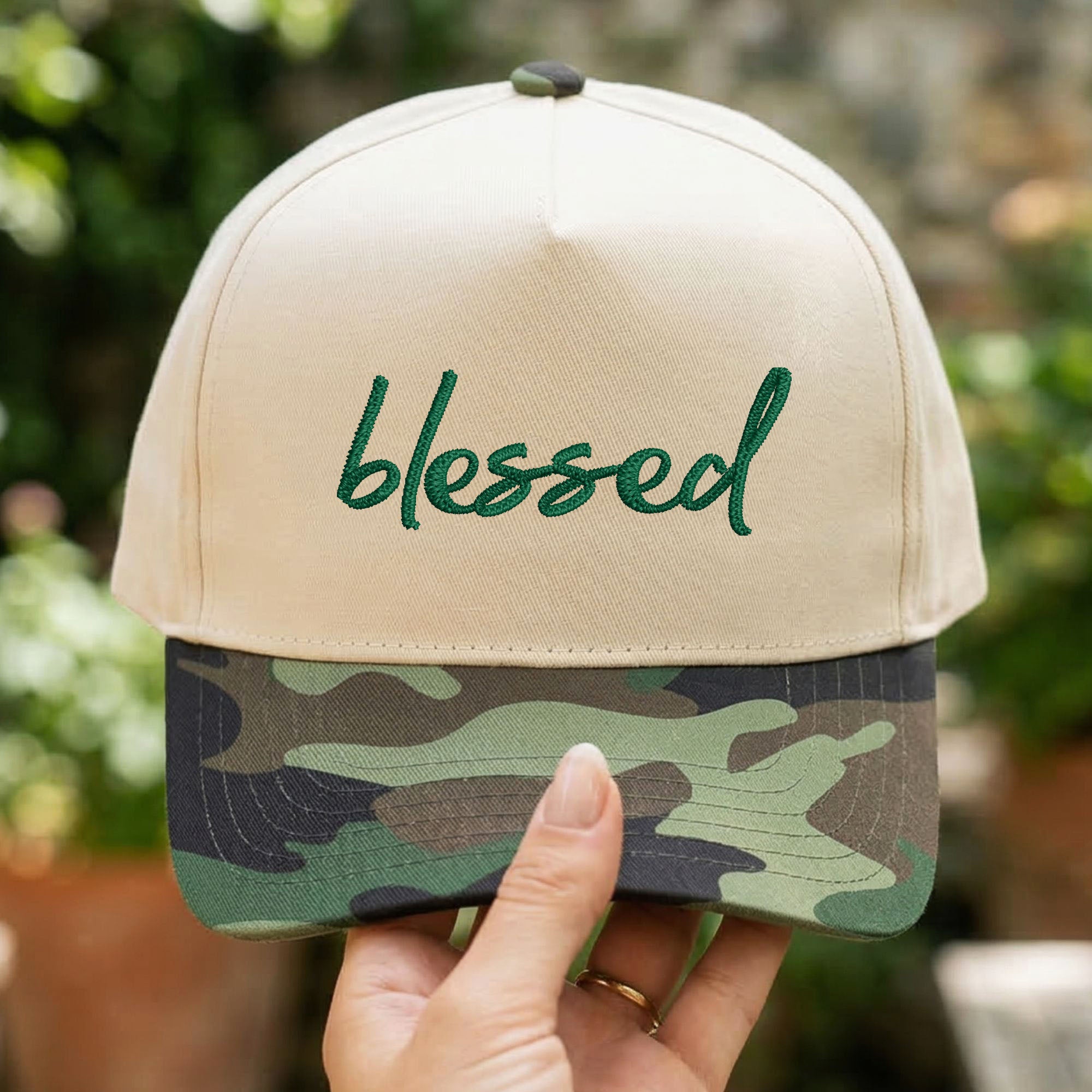 Custom Embroidered Blessed Snapback Hat