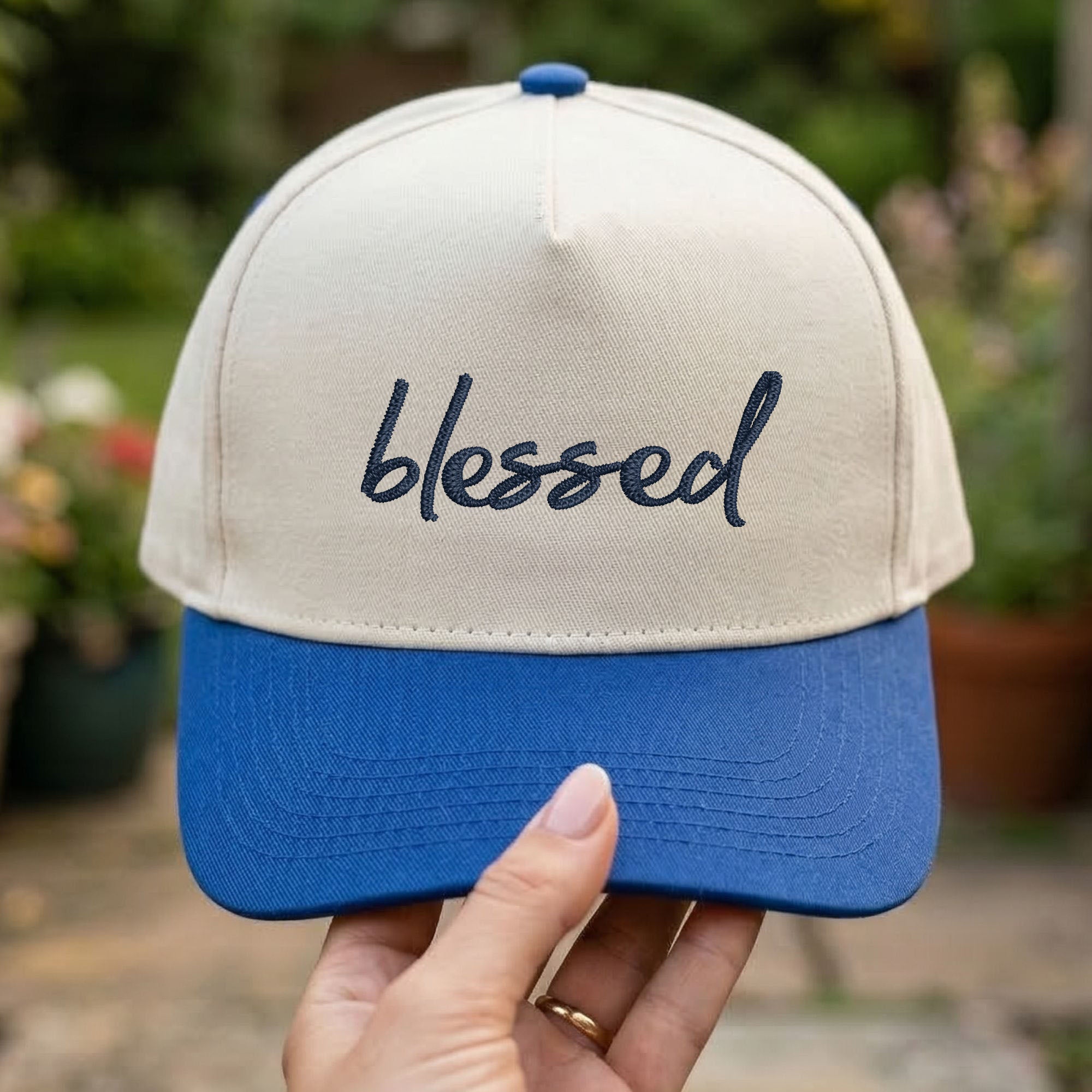 Custom Embroidered Blessed Snapback Hat
