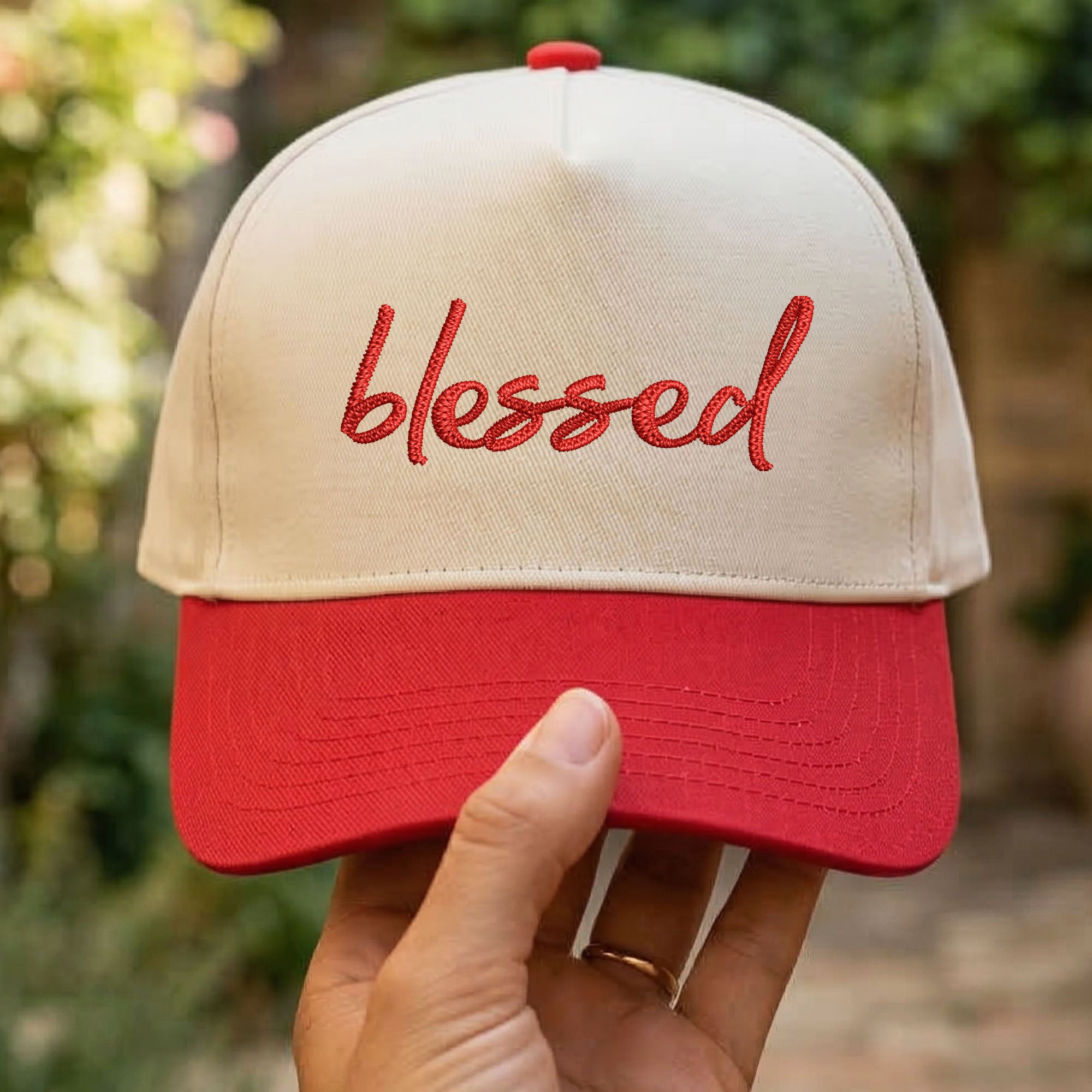 Custom Embroidered Blessed Snapback Hat