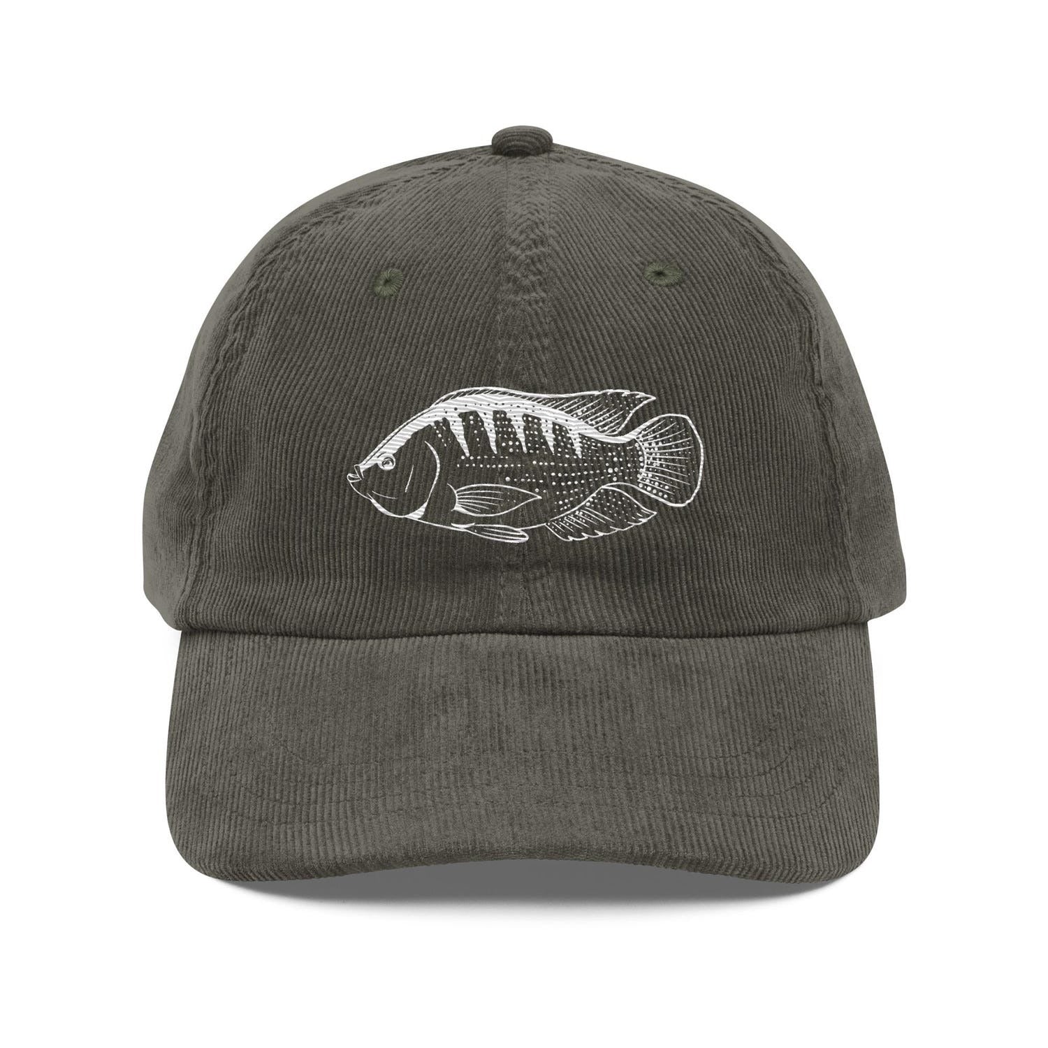 Custom Embroidered Bluegill Distressed Hat