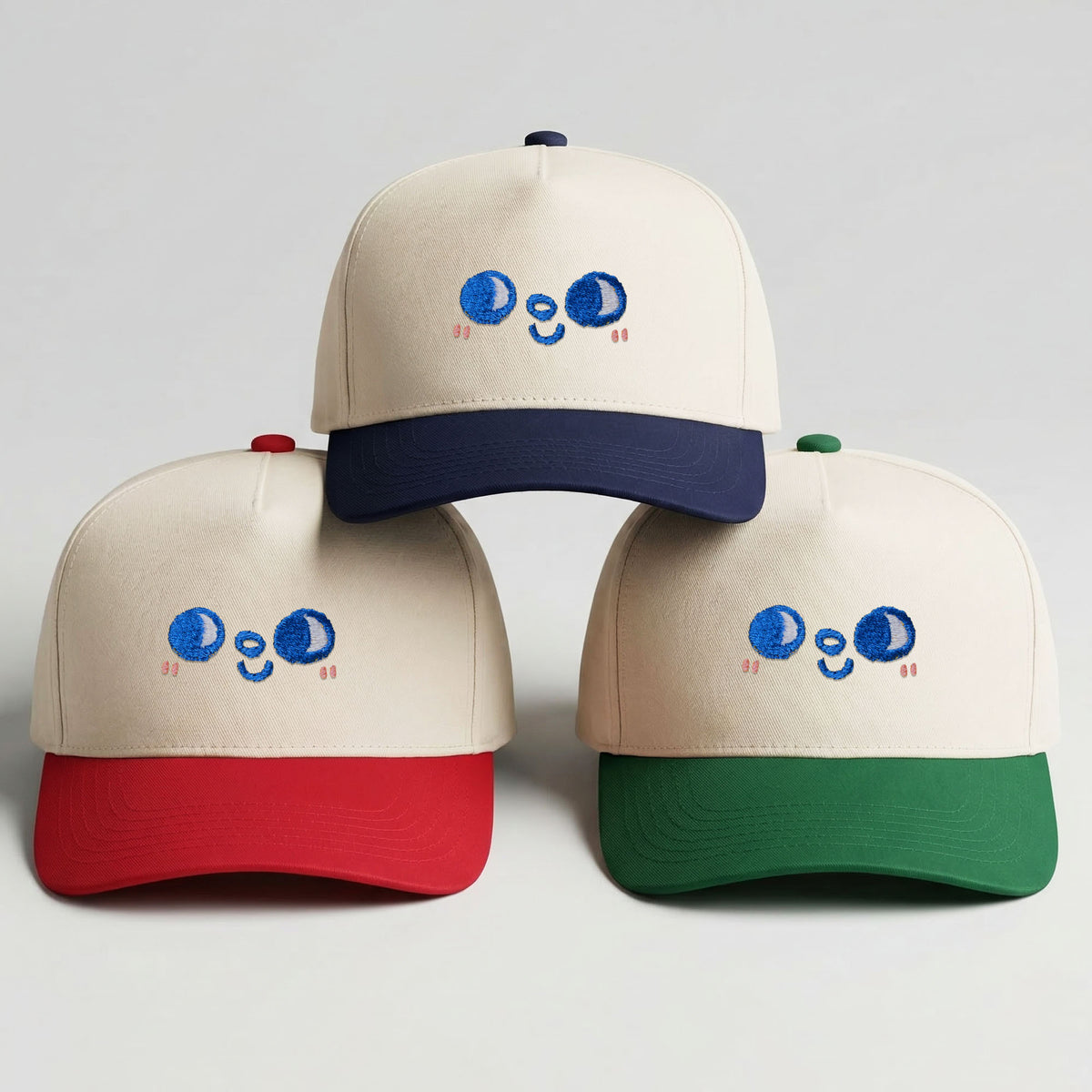 Custom Embroidered Blushing Face Snapback Hat