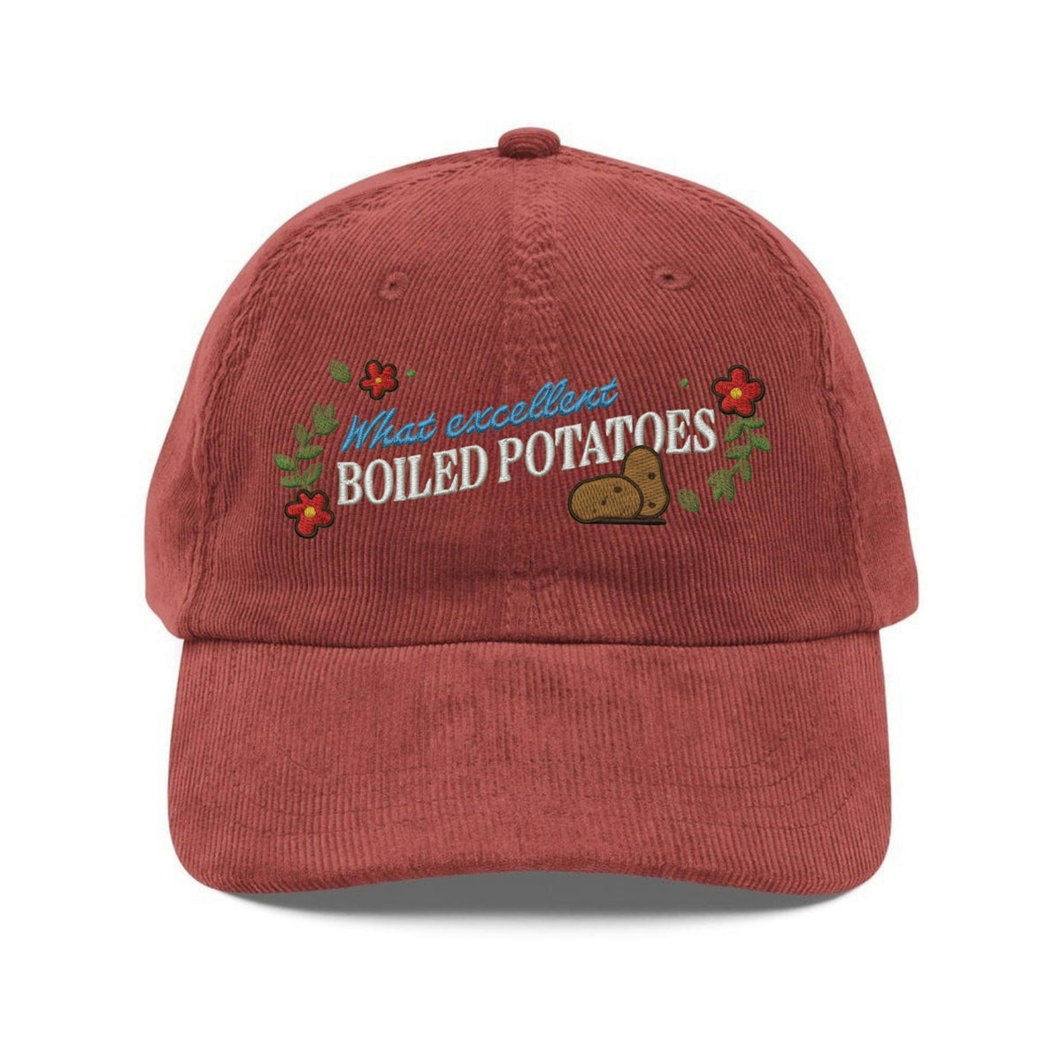 Custom Embroidered Boiled Potatoes Meme Hat